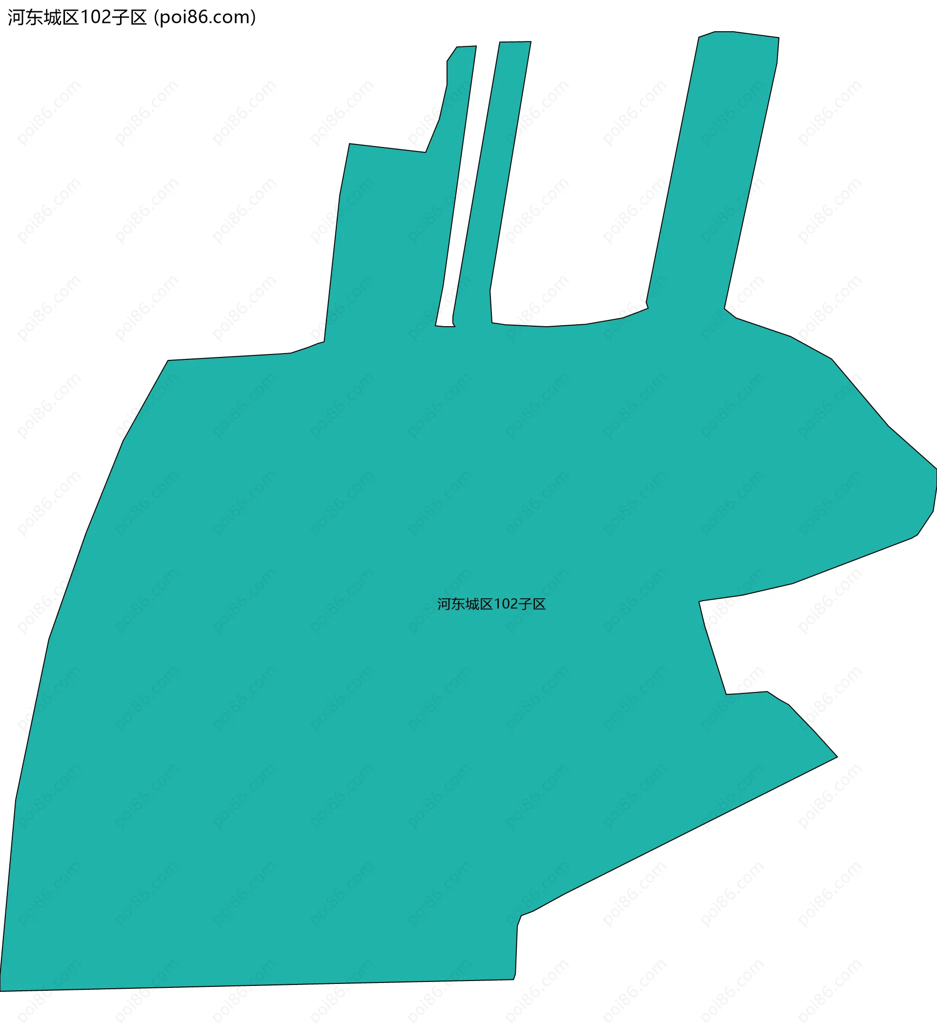 河东城区102子区边界地图