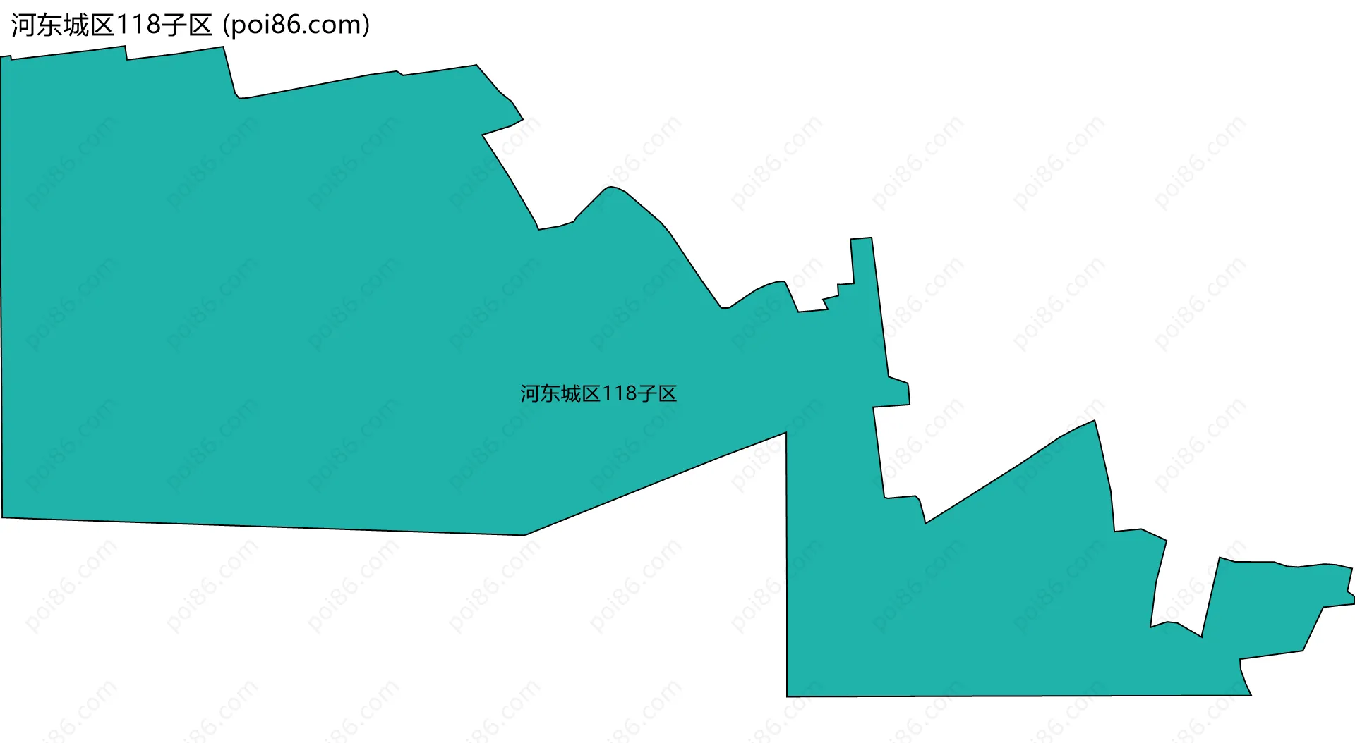 河东城区118子区边界地图