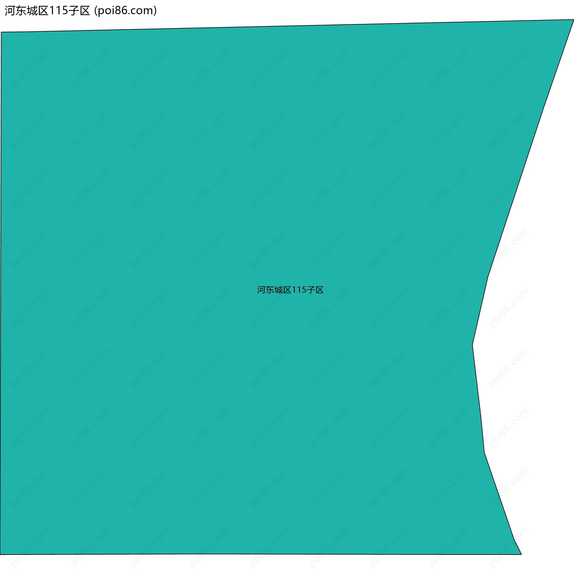 河东城区115子区边界地图