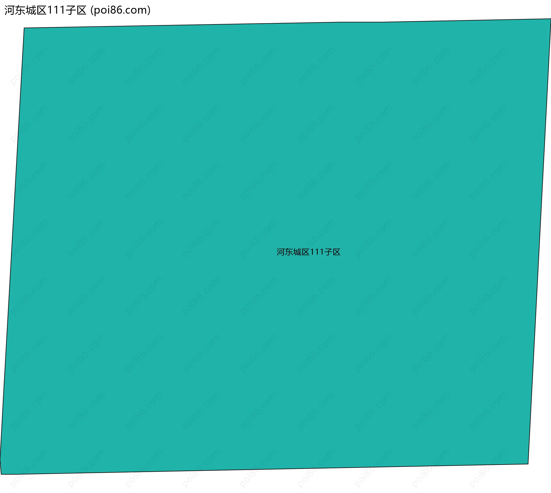 河东城区111子区边界地图