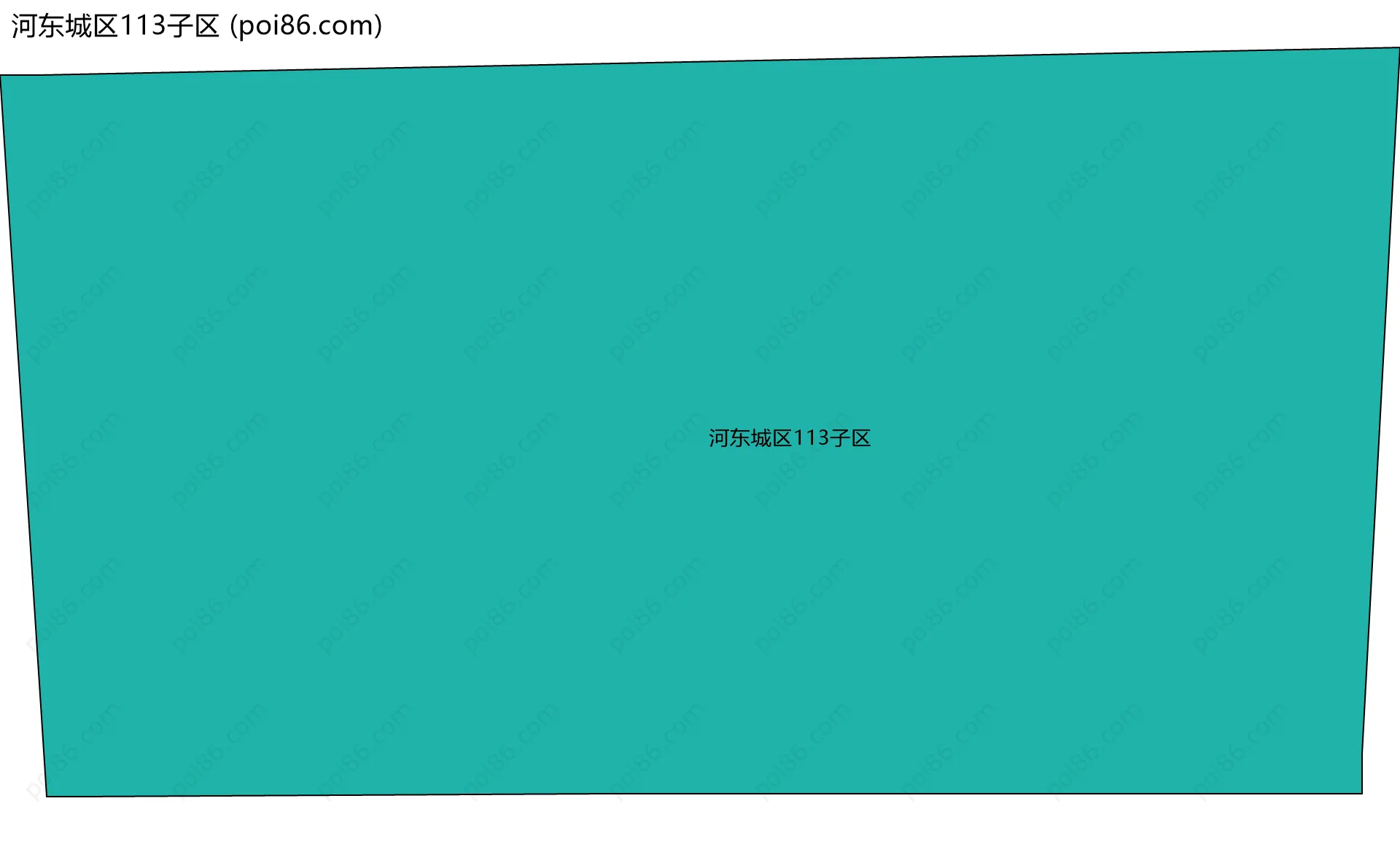 河东城区113子区边界地图