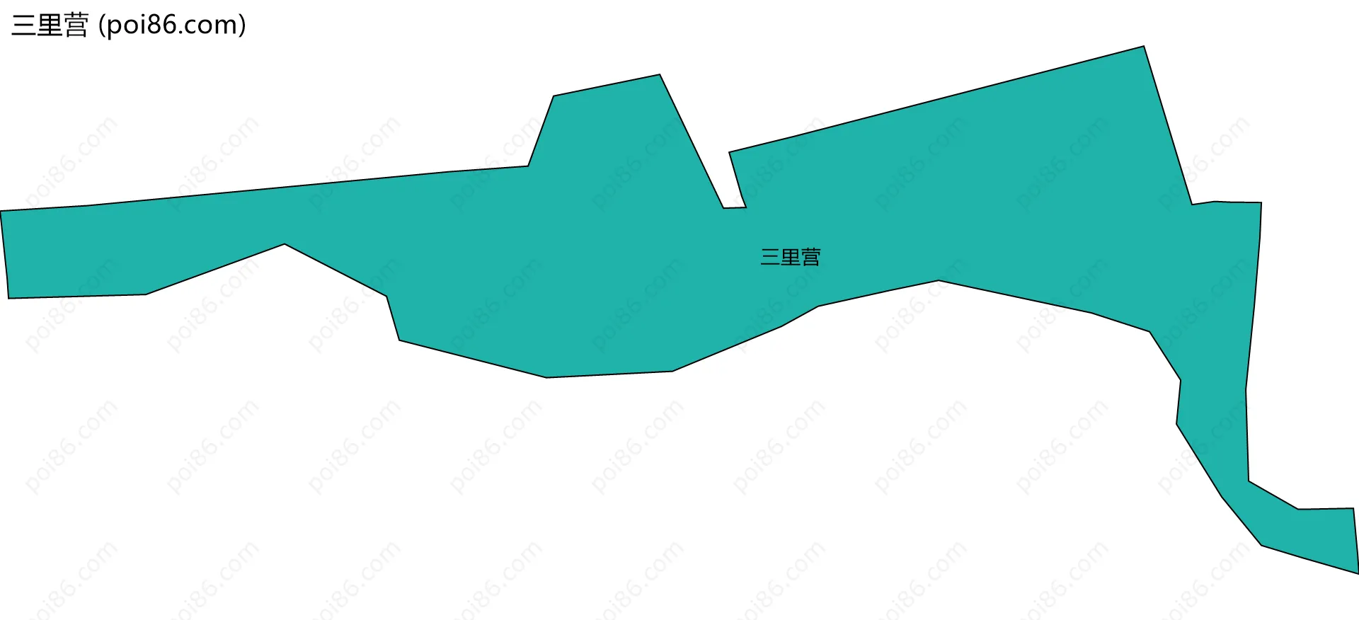 三里营边界地图