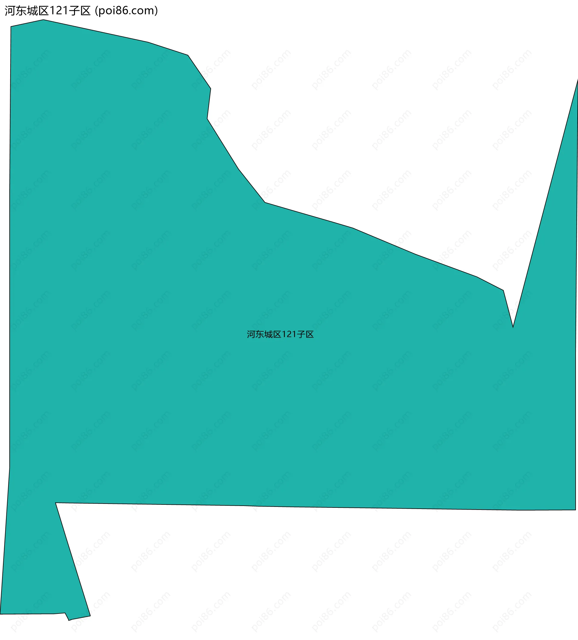 河东城区121子区边界地图