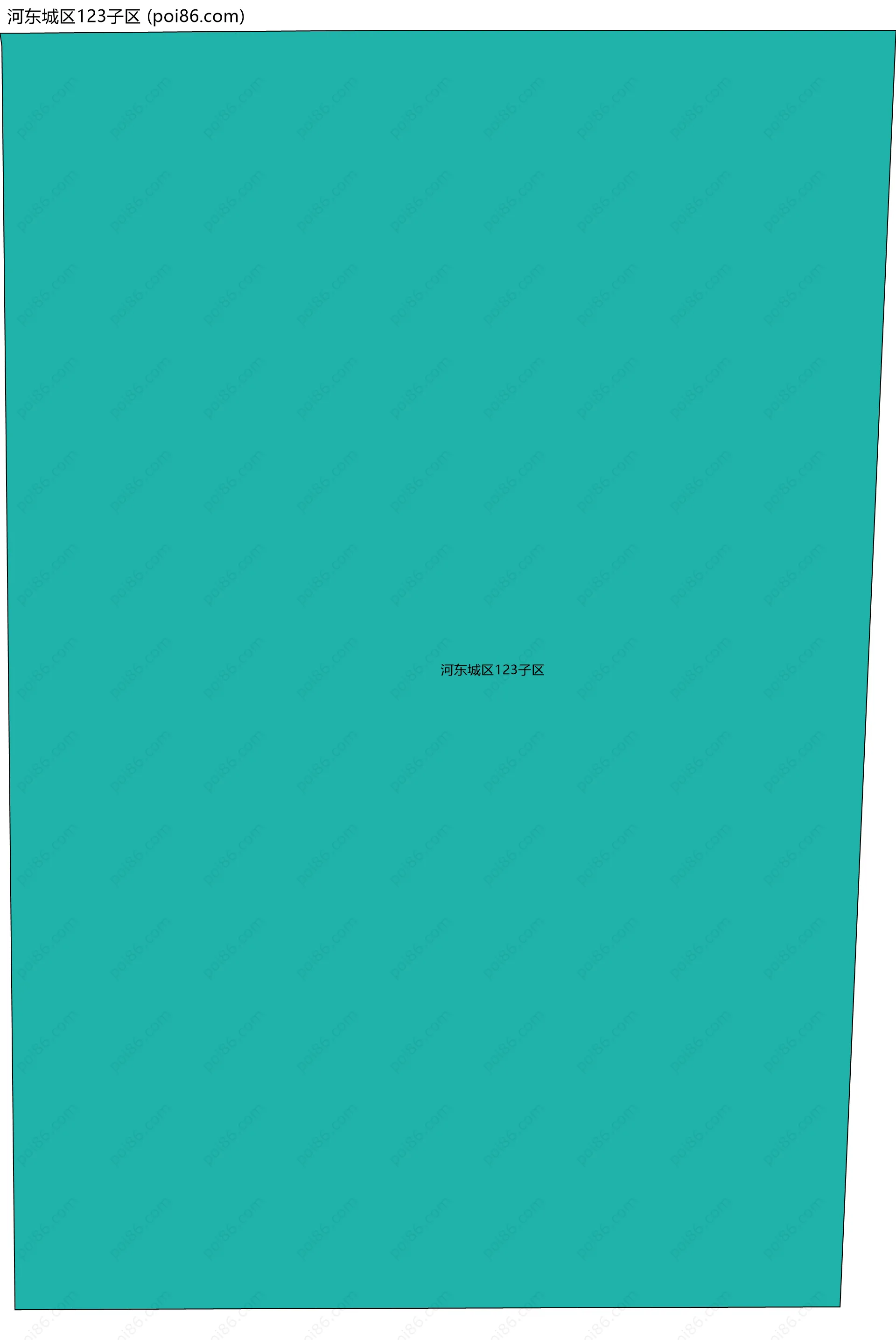 河东城区123子区边界地图
