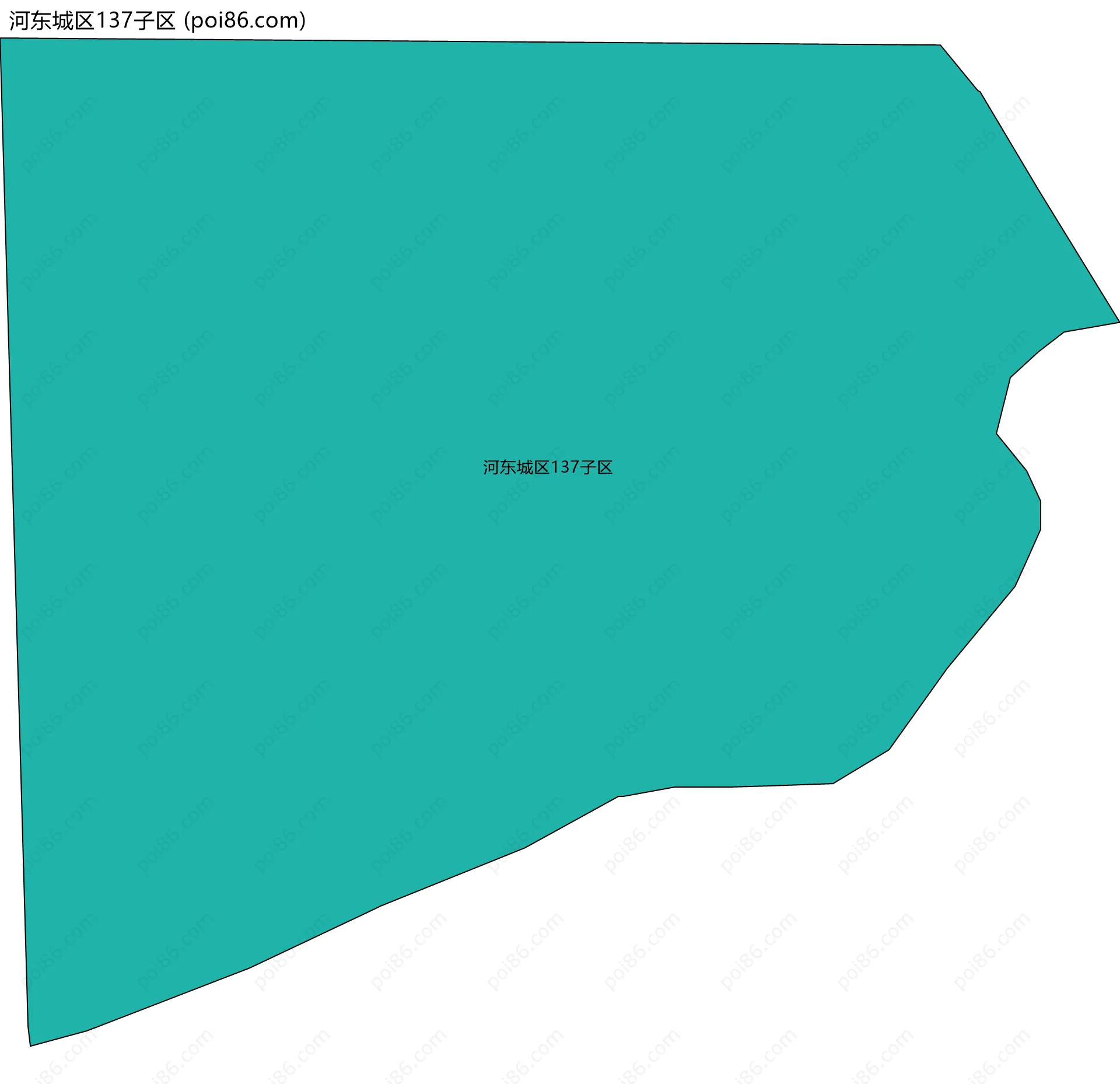 河东城区137子区边界地图