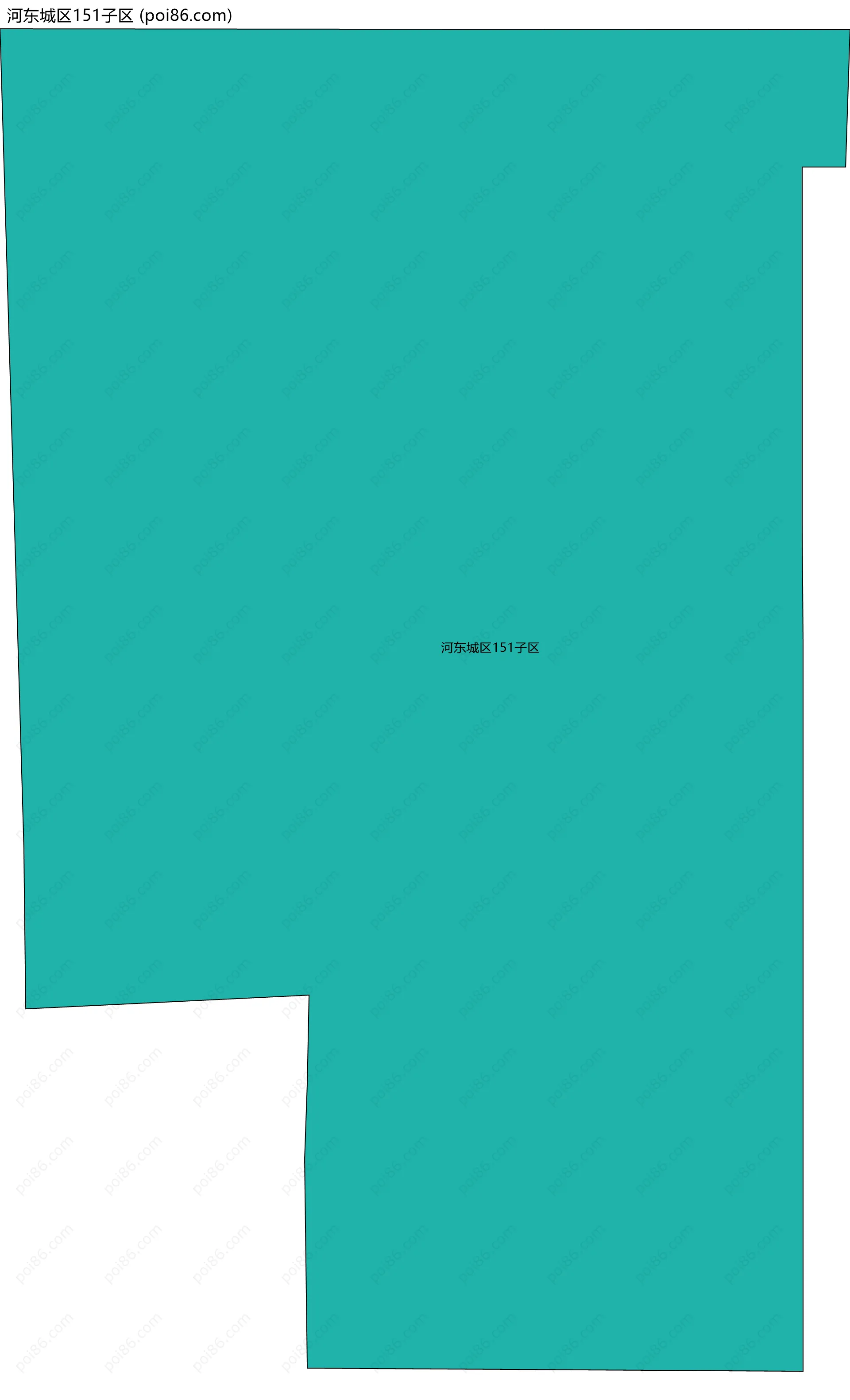 河东城区151子区边界地图