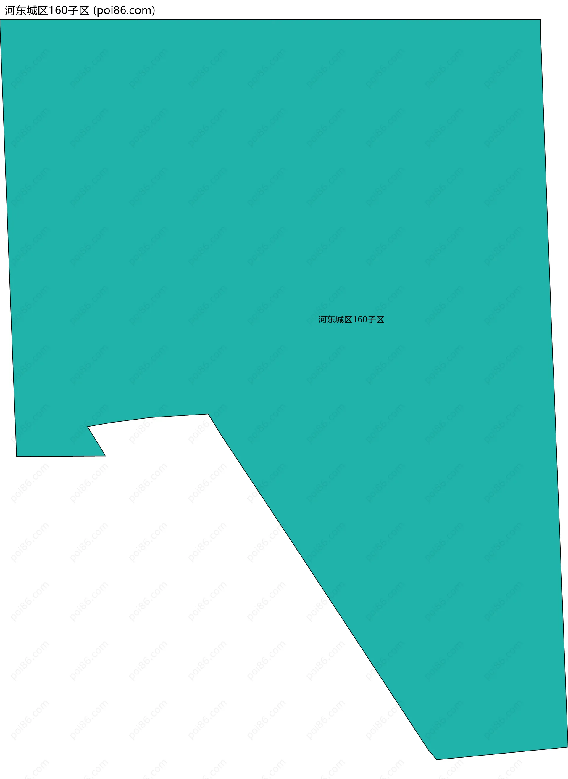 河东城区160子区边界地图