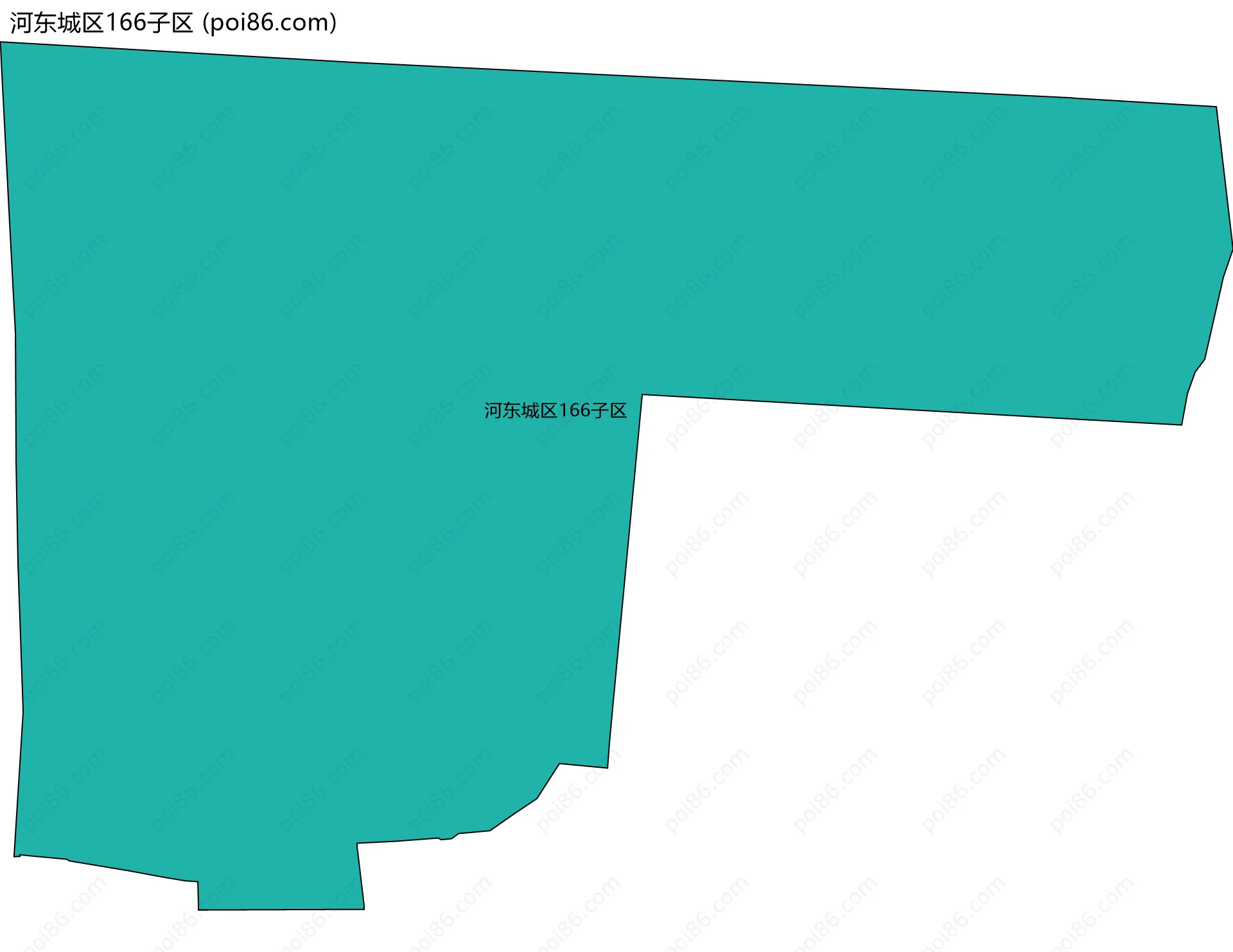 河东城区166子区边界地图