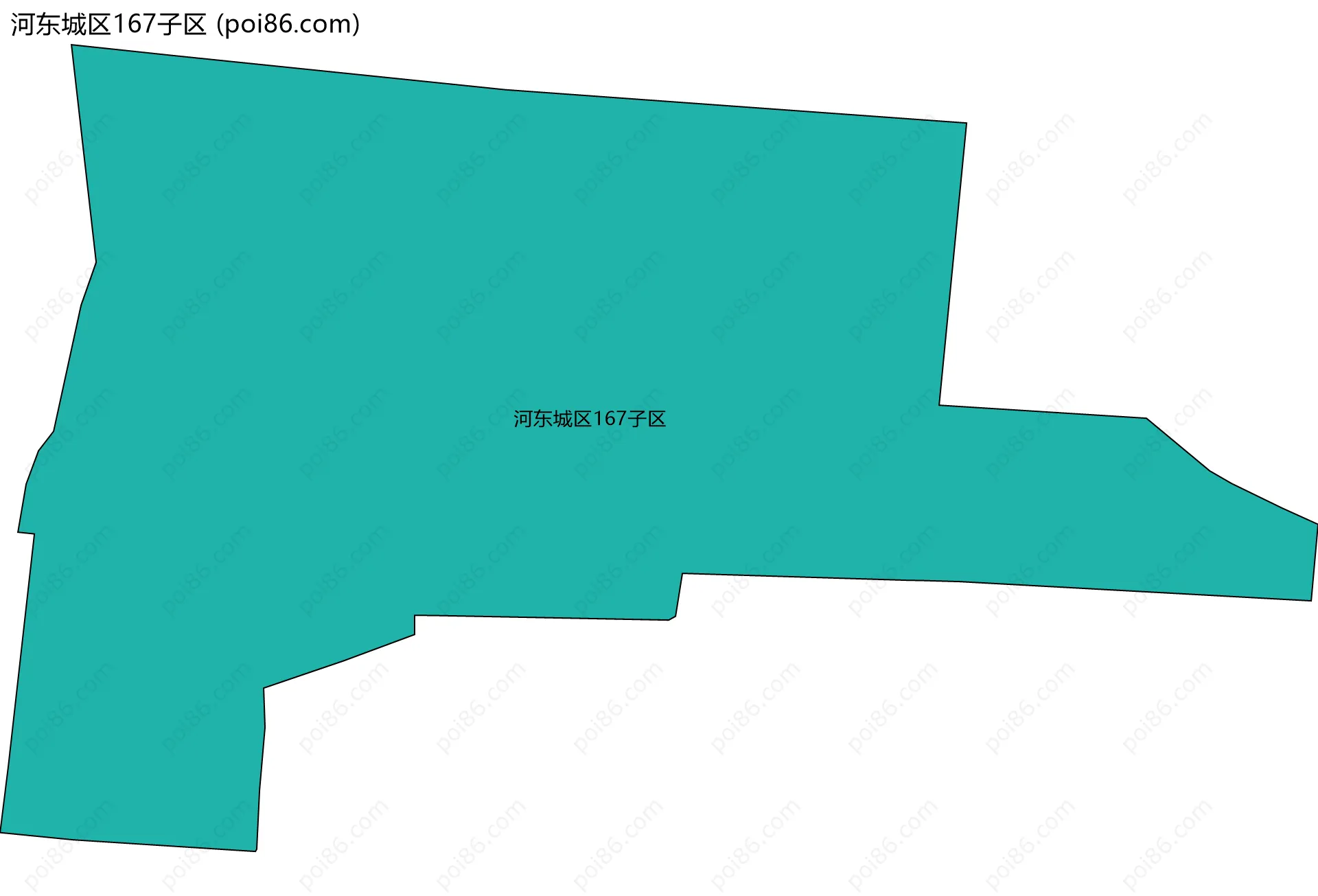 河东城区167子区边界地图