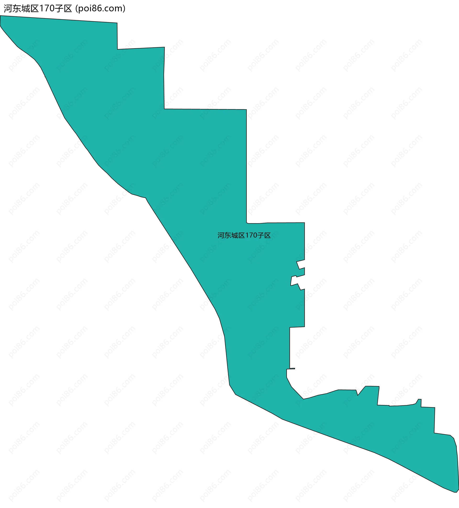 河东城区170子区边界地图