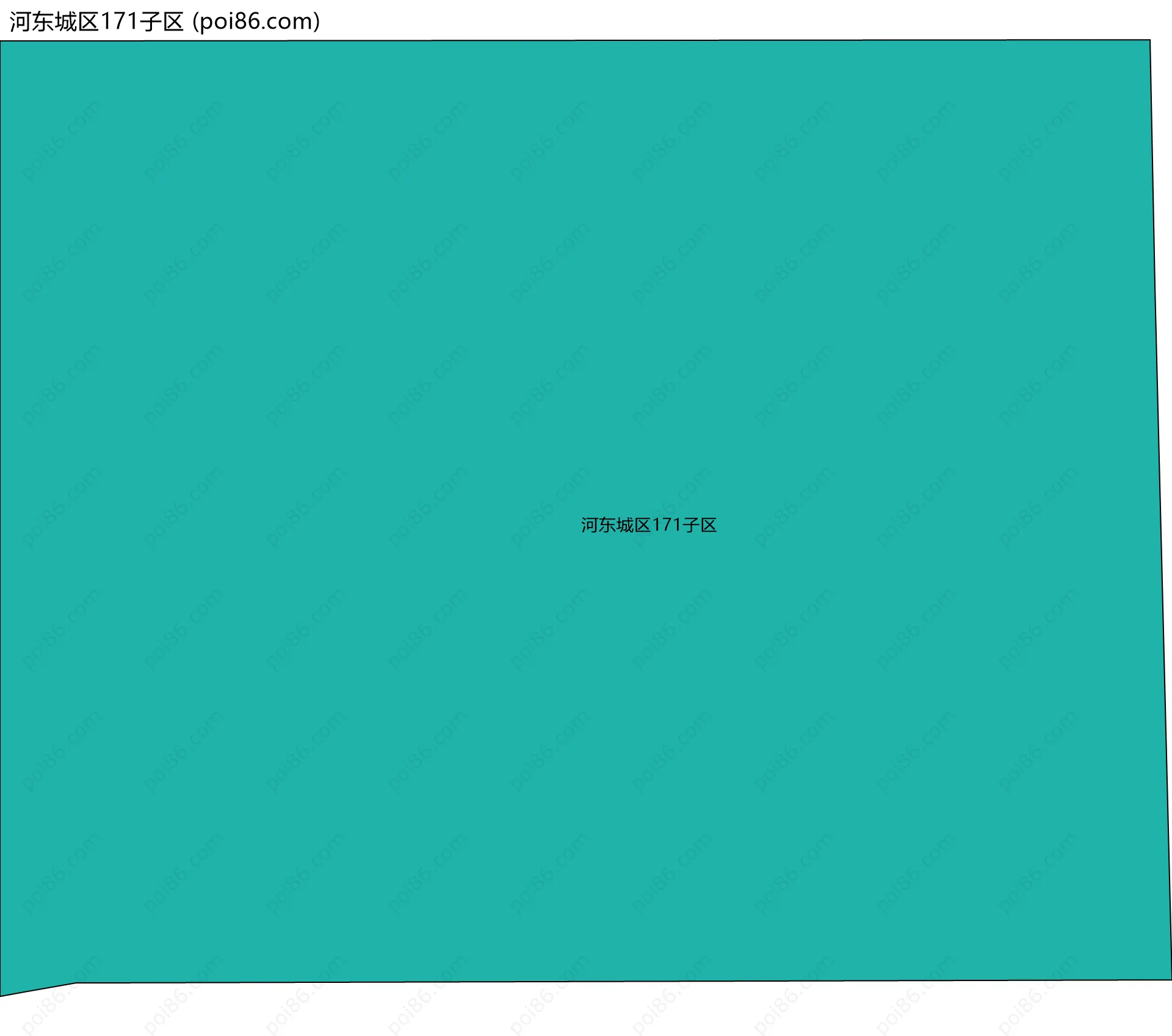河东城区171子区边界地图