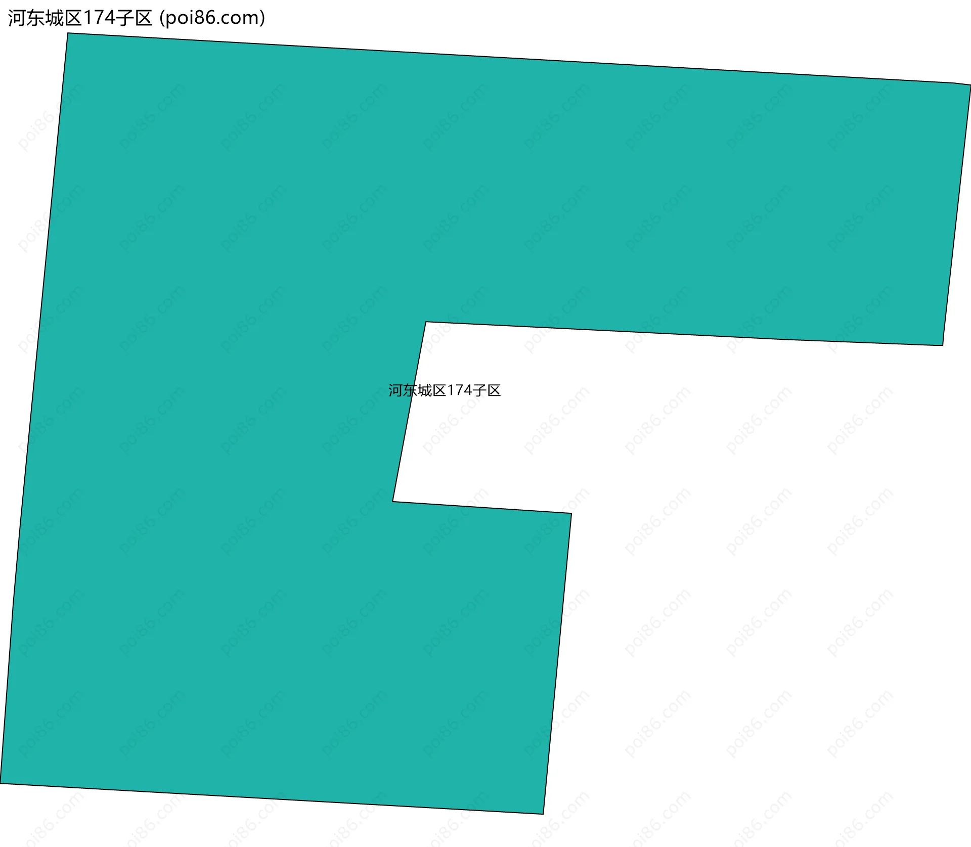 河东城区174子区边界地图