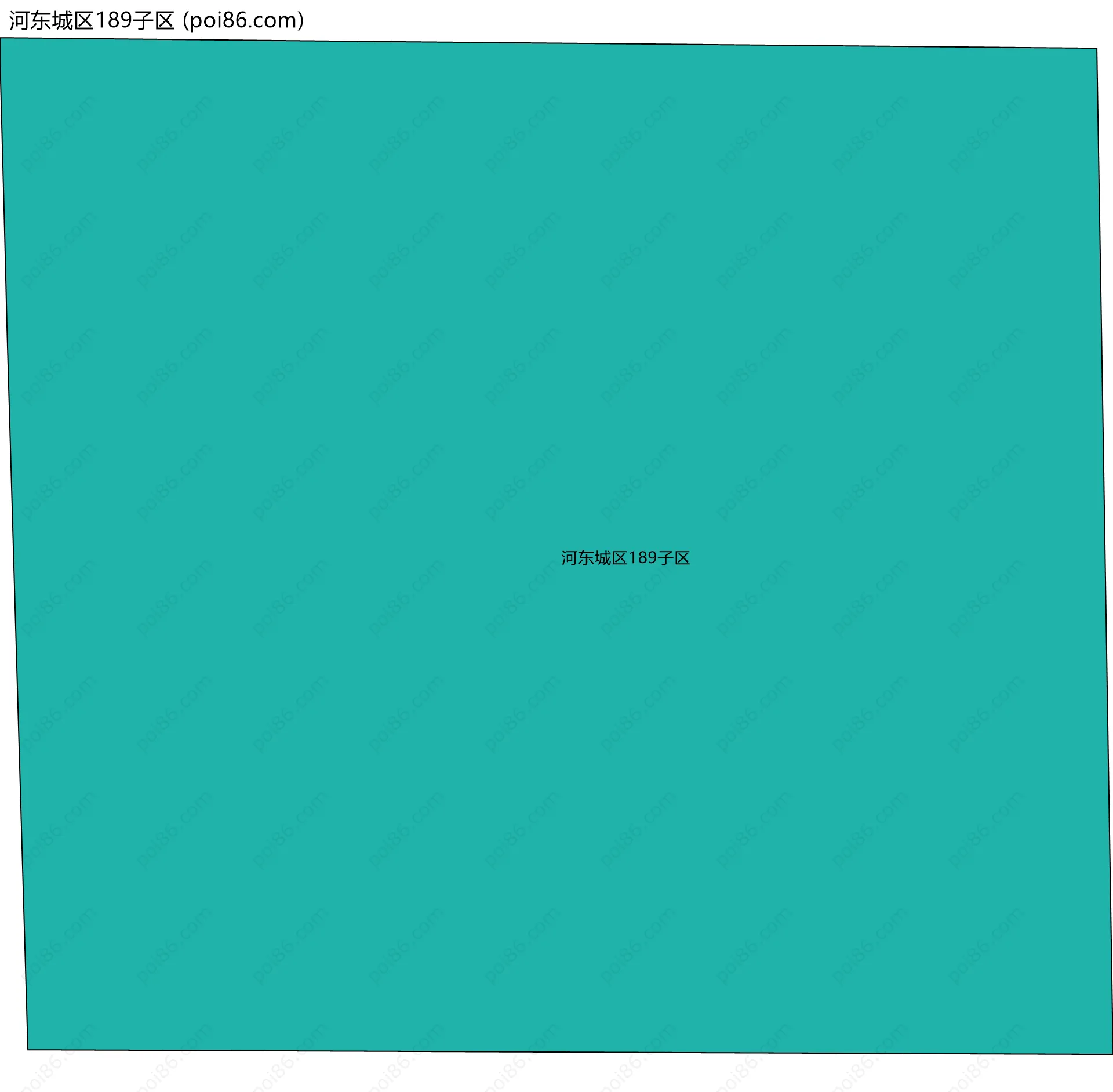 河东城区189子区边界地图
