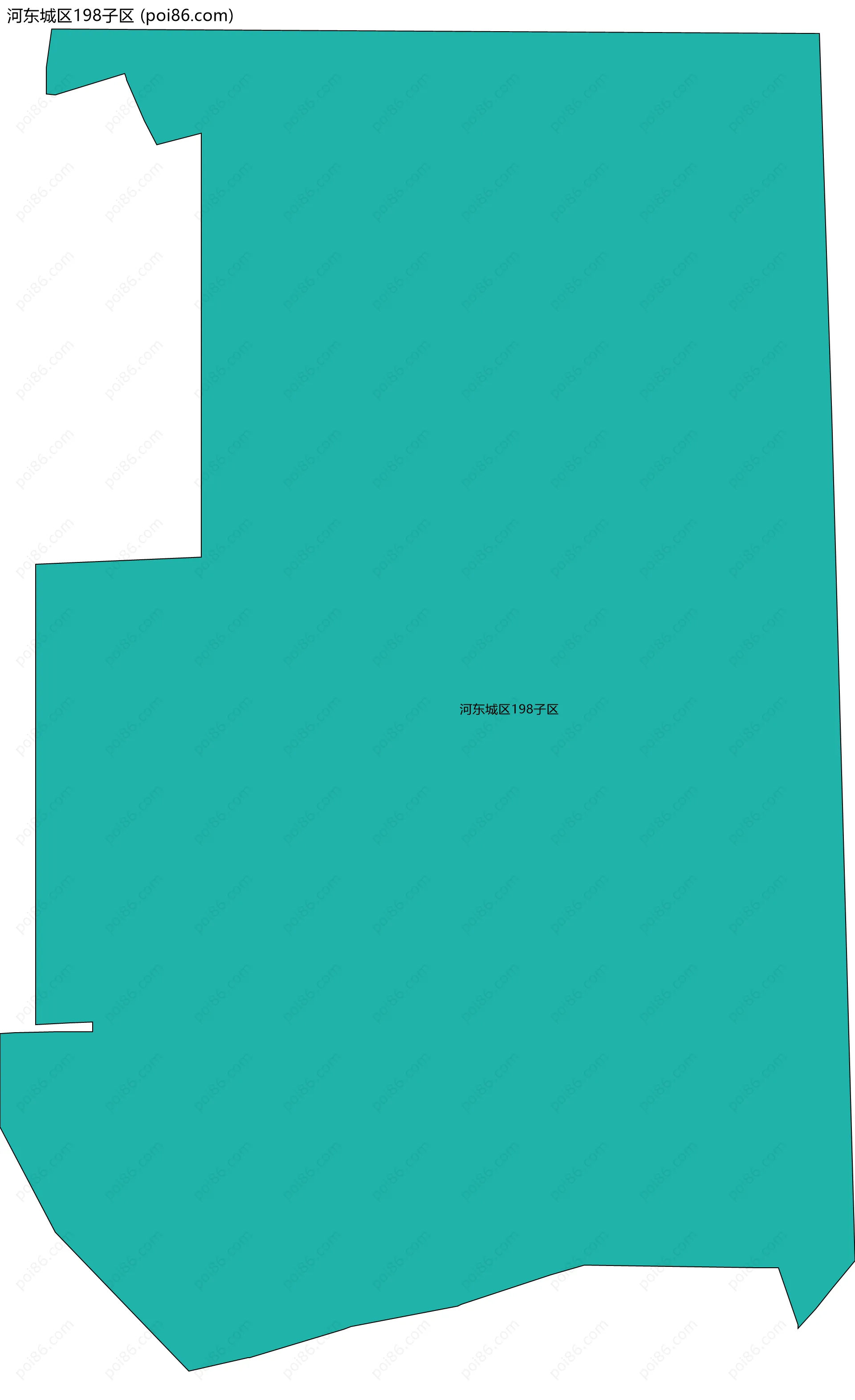 河东城区198子区边界地图