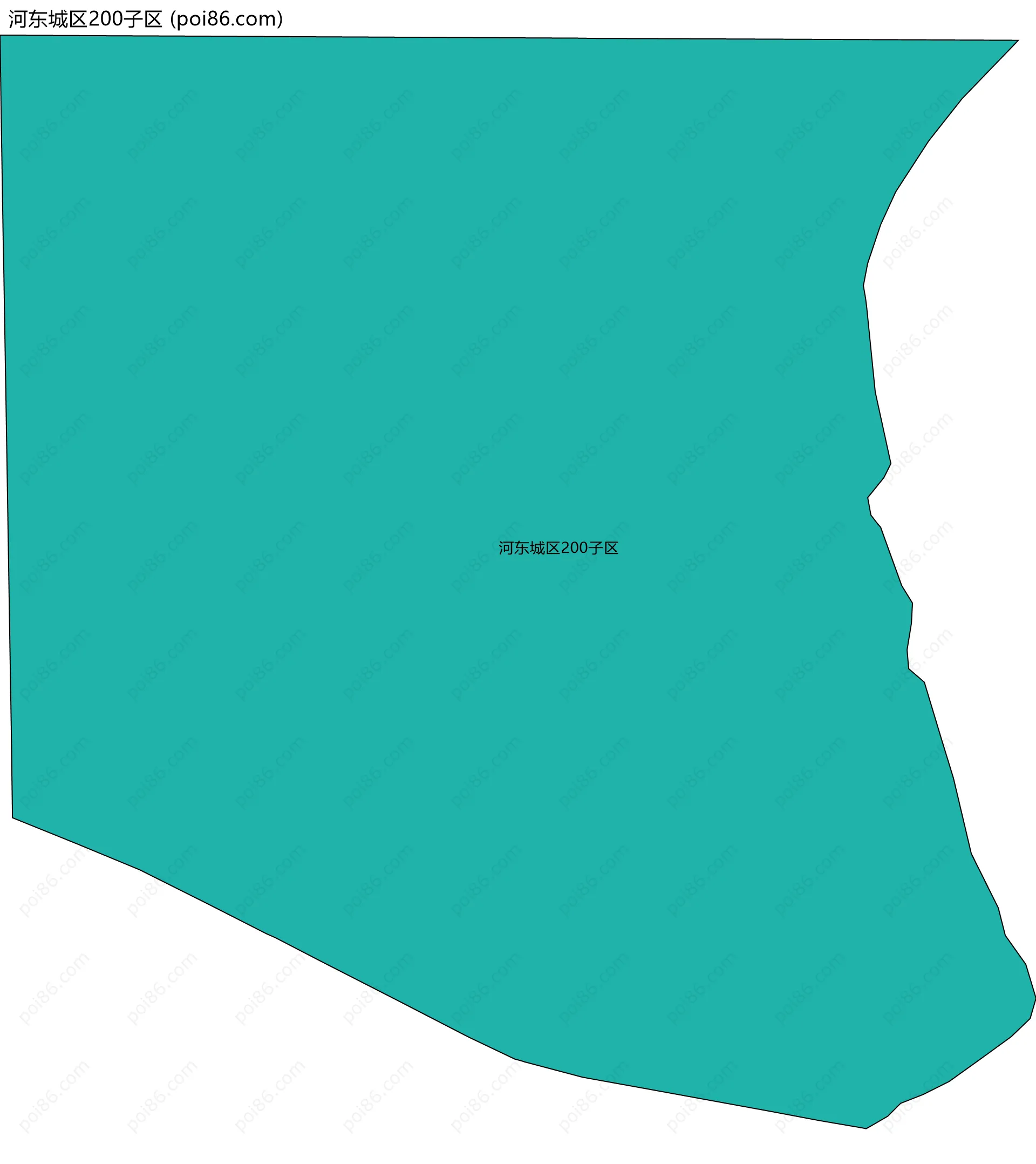 河东城区200子区边界地图