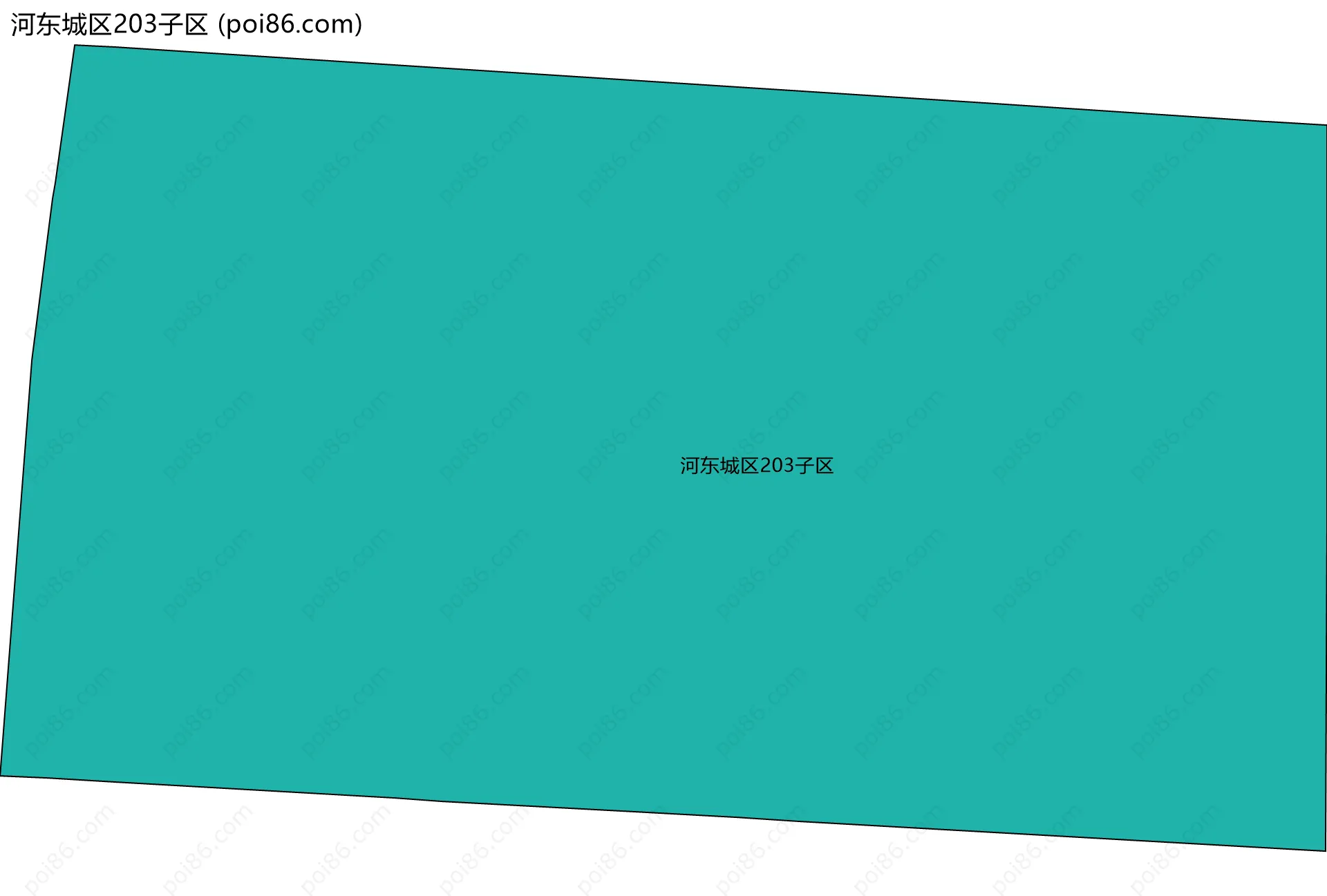 河东城区203子区边界地图