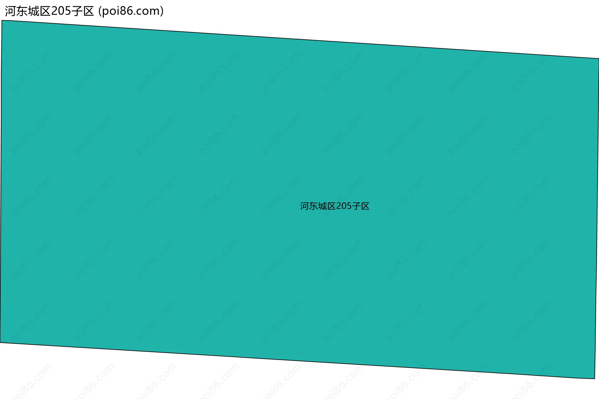 河东城区205子区边界地图