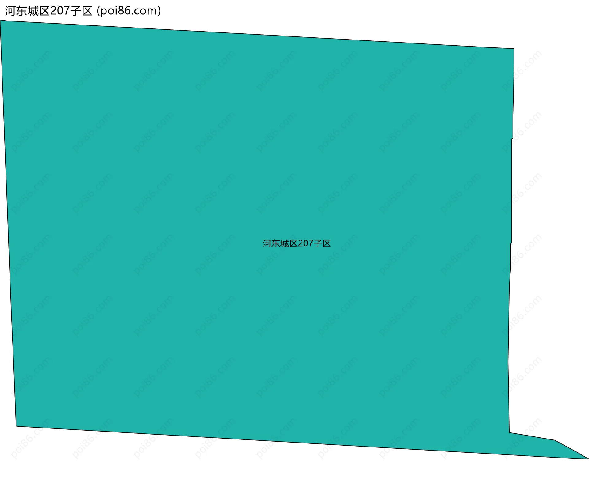 河东城区207子区边界地图