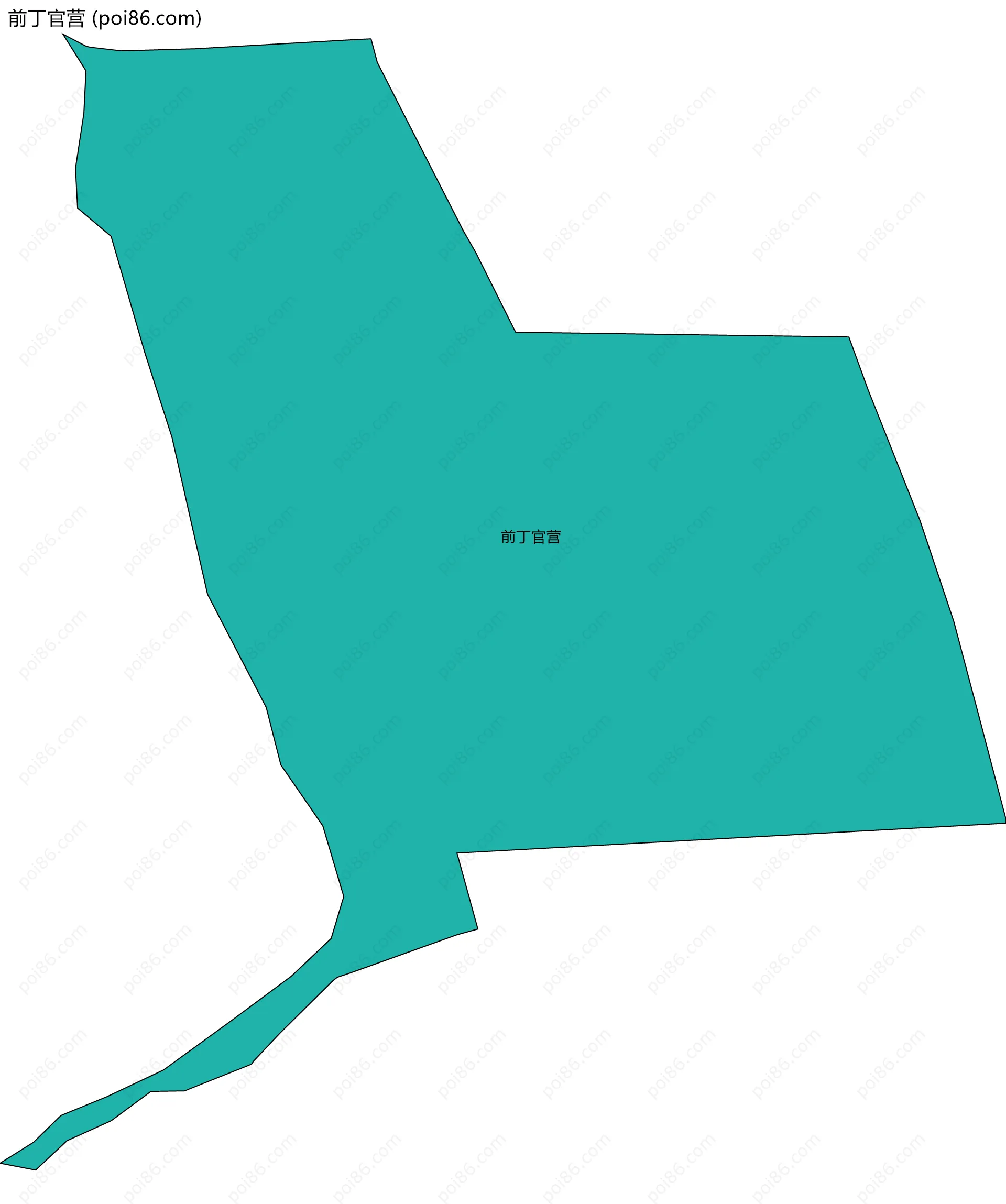 前丁官营边界地图