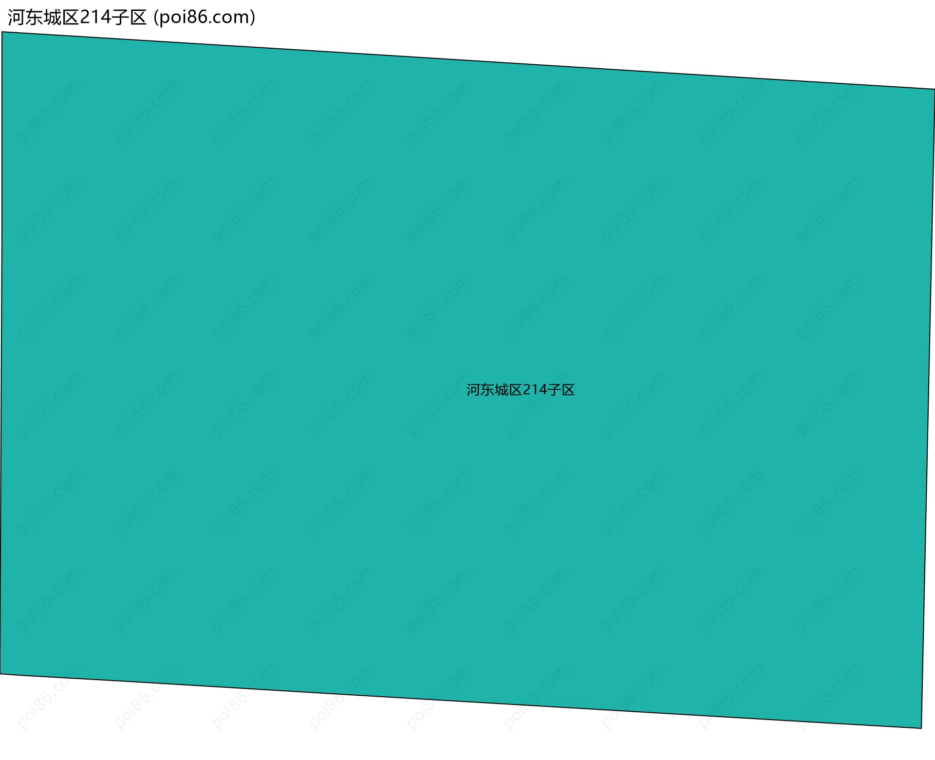 河东城区214子区边界地图