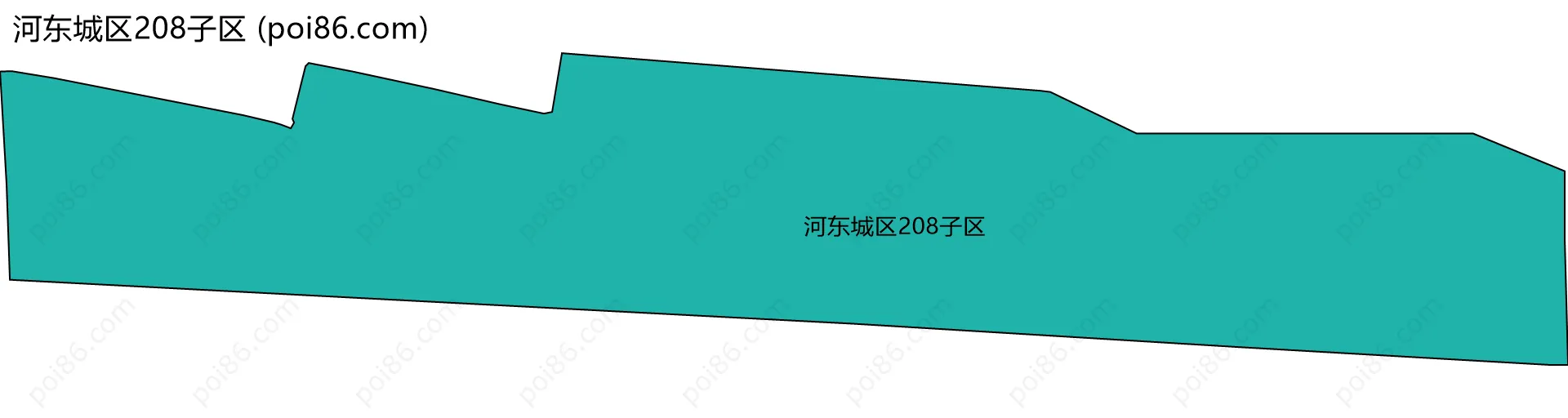 河东城区208子区边界地图