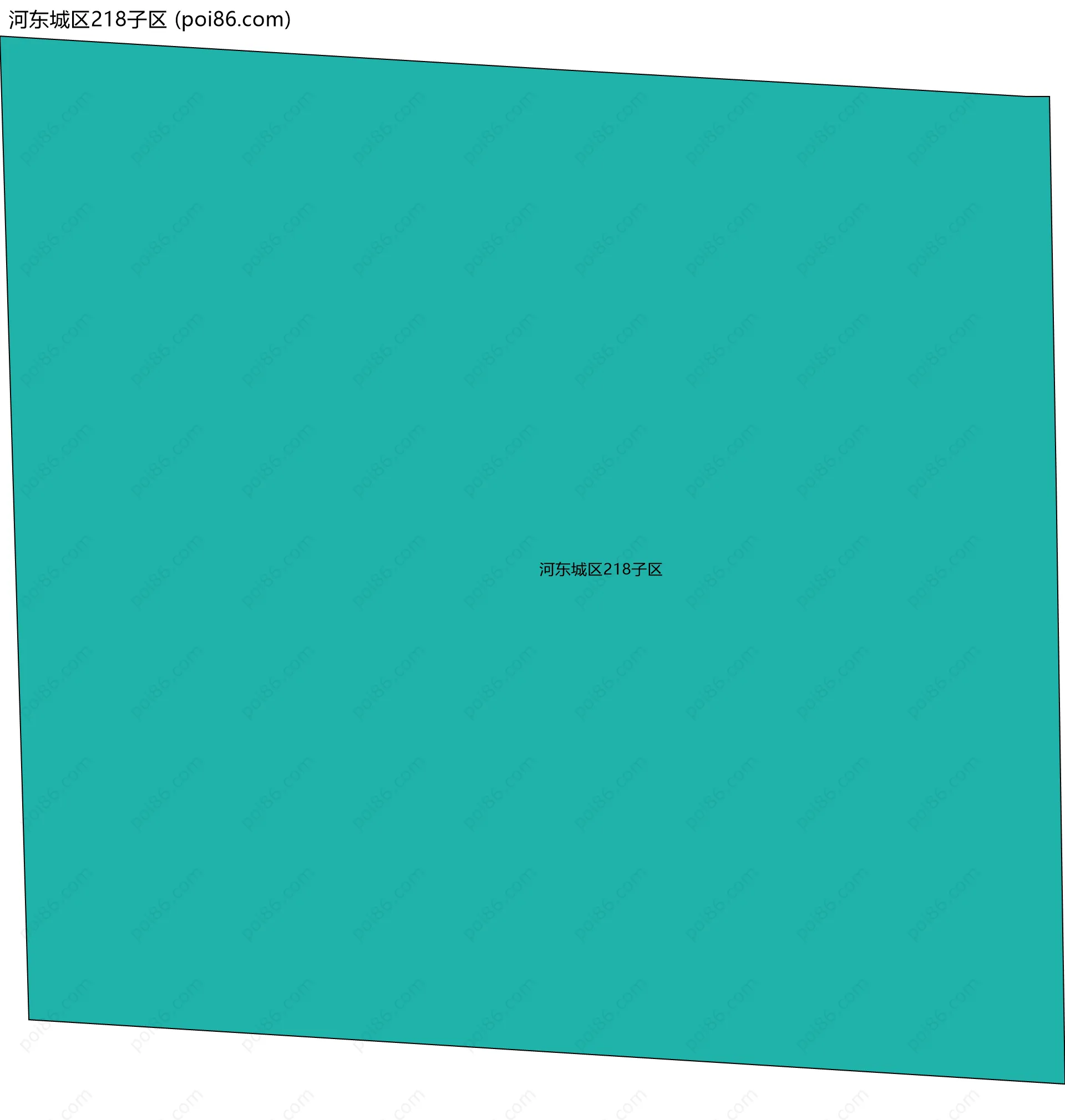 河东城区218子区边界地图