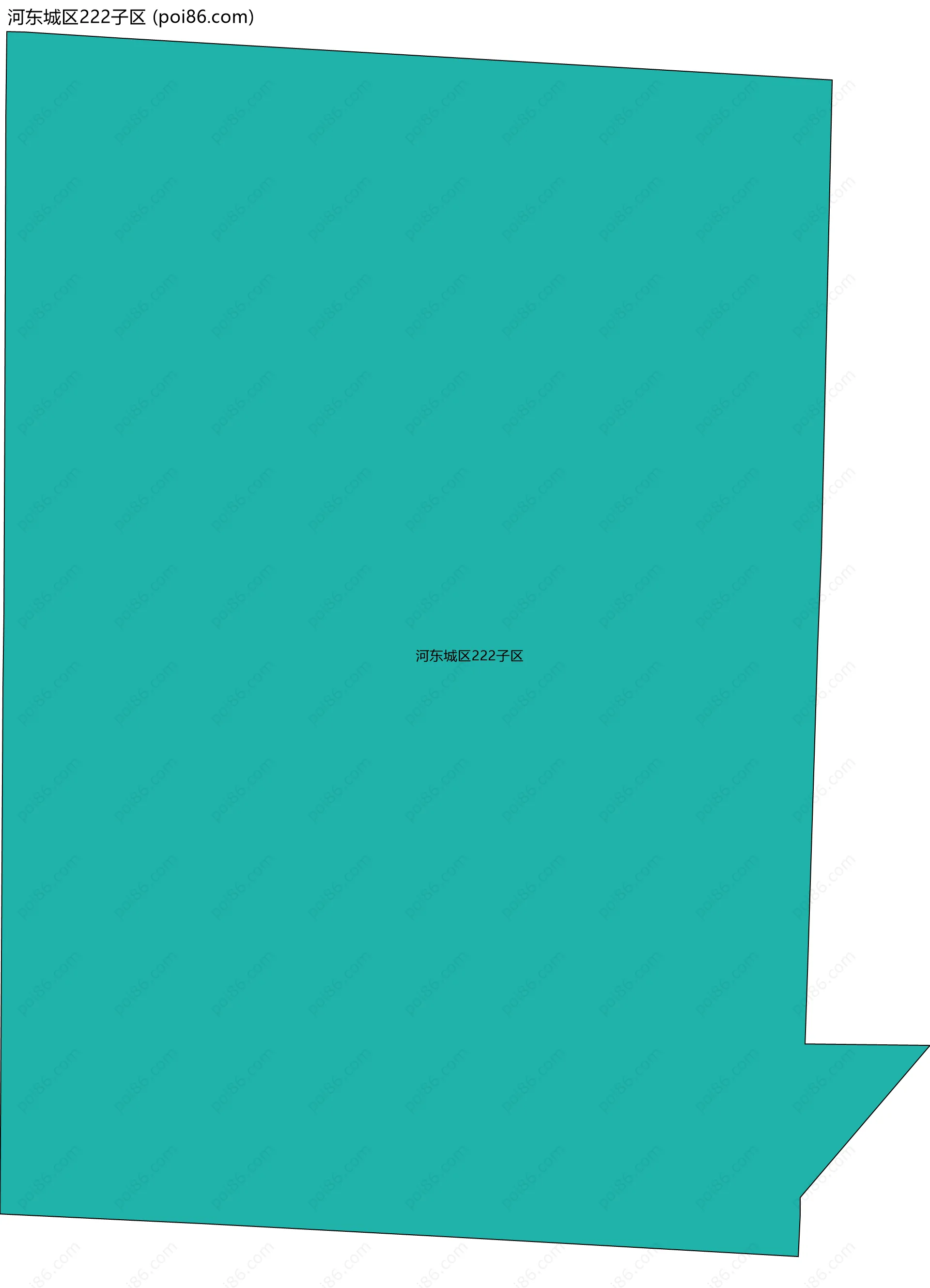 河东城区222子区边界地图
