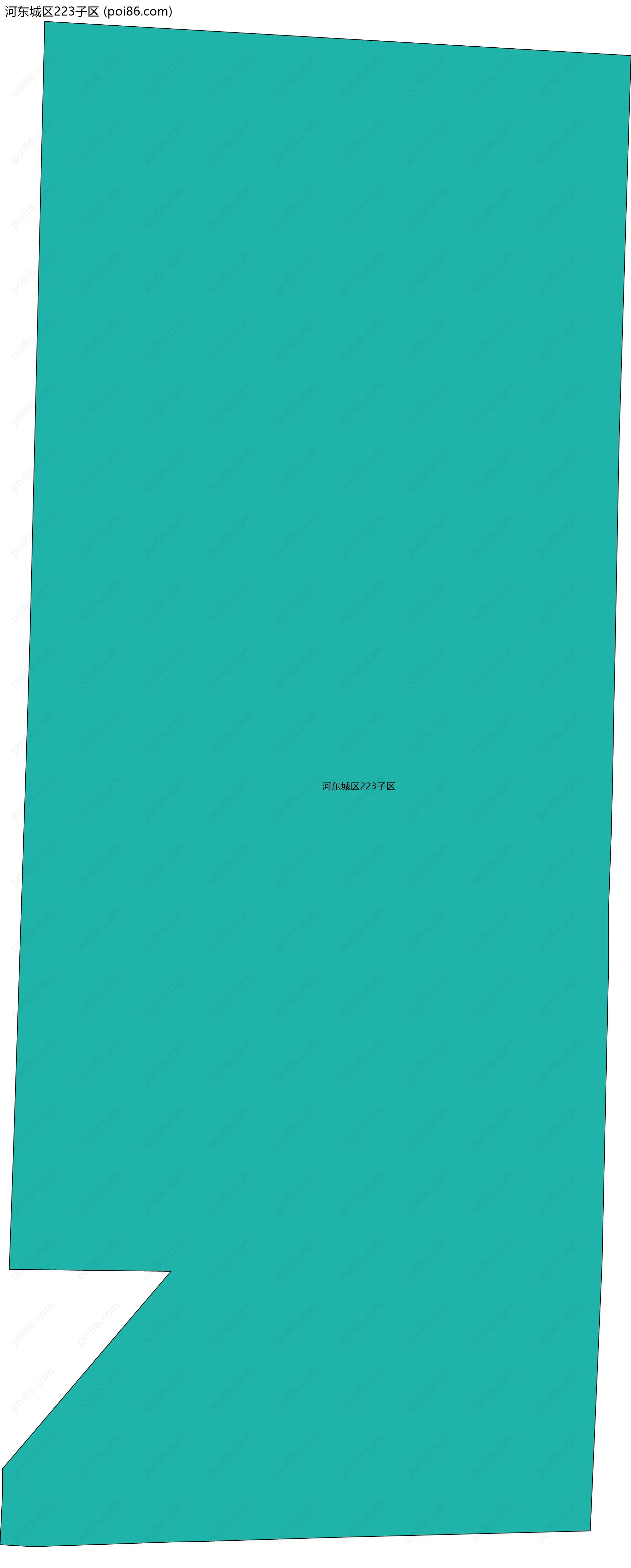 河东城区223子区边界地图