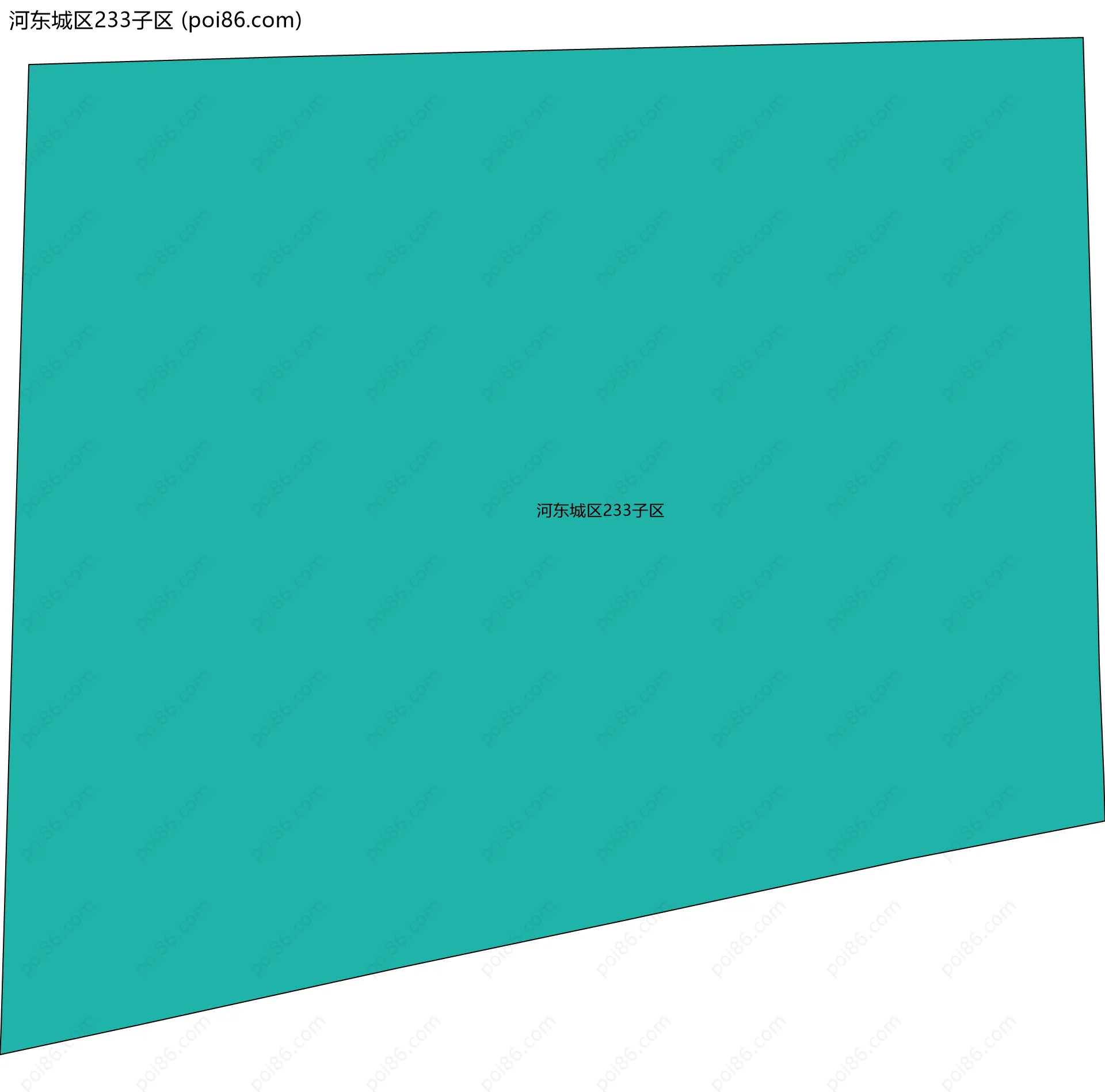 河东城区233子区边界地图
