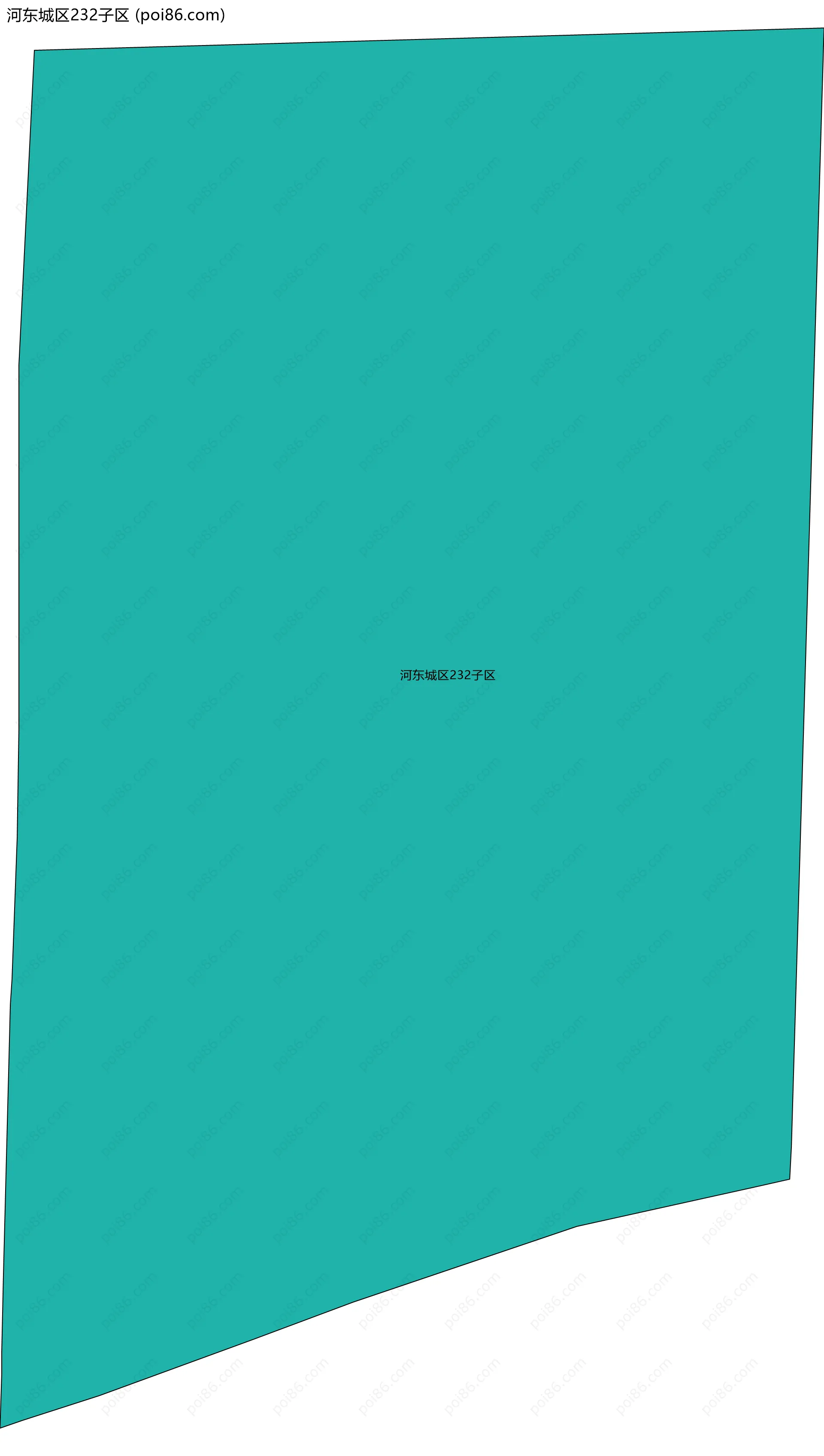 河东城区232子区边界地图
