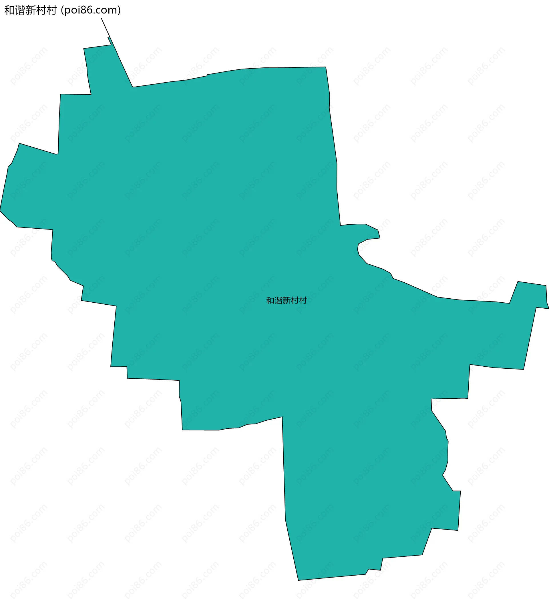 和谐新村村边界地图