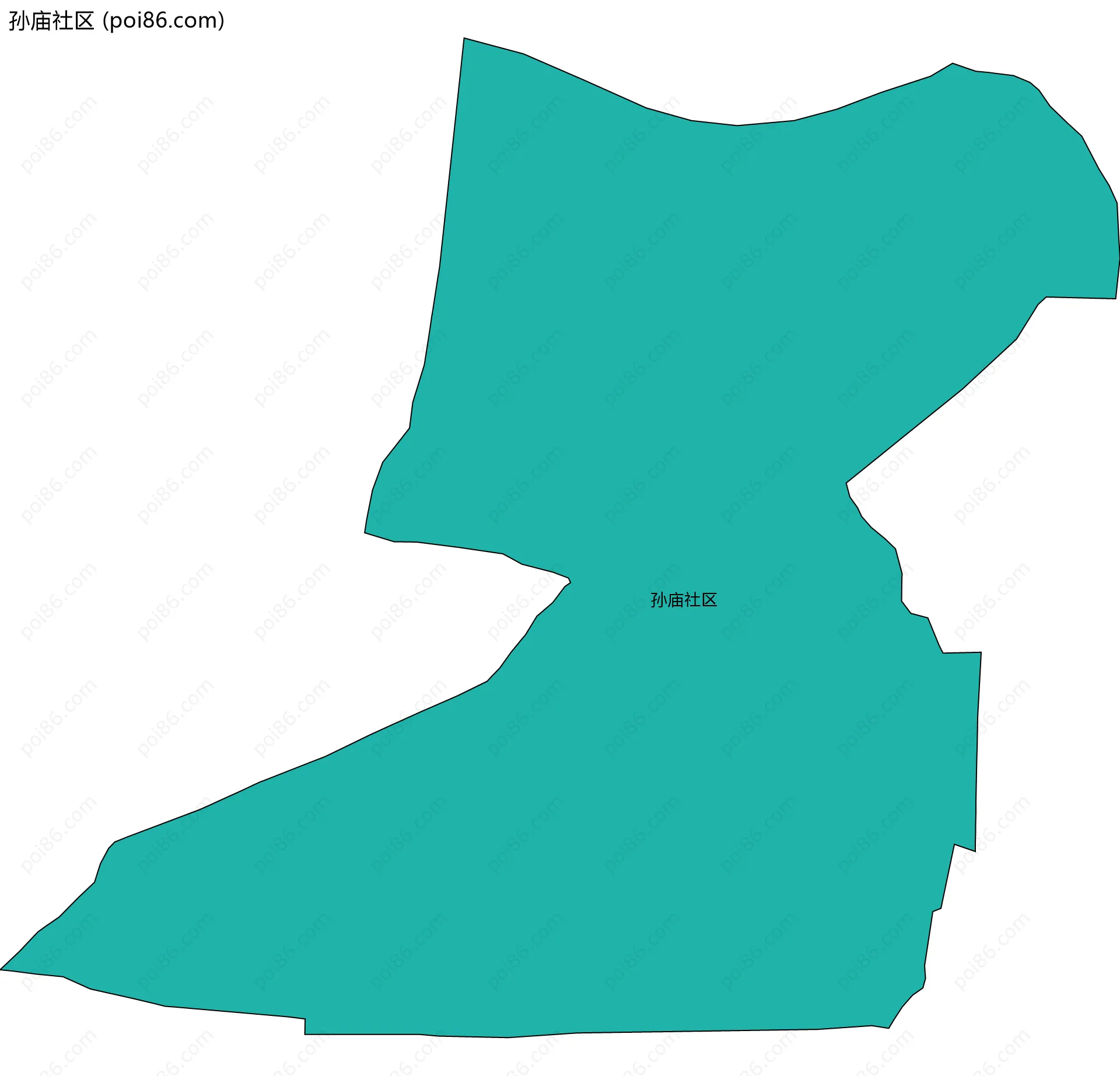 孙庙社区边界地图