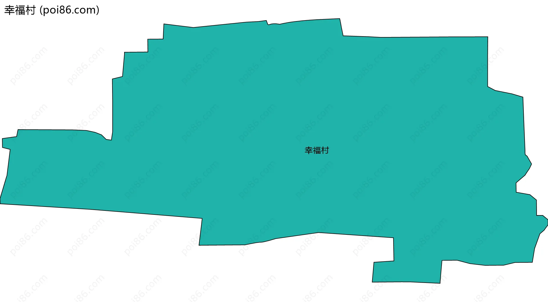 幸福村边界地图