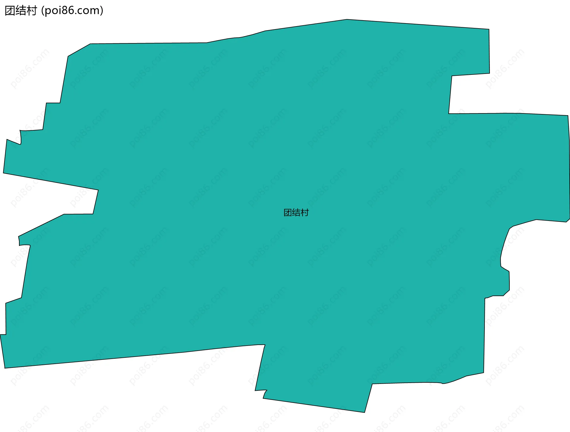 团结村边界地图