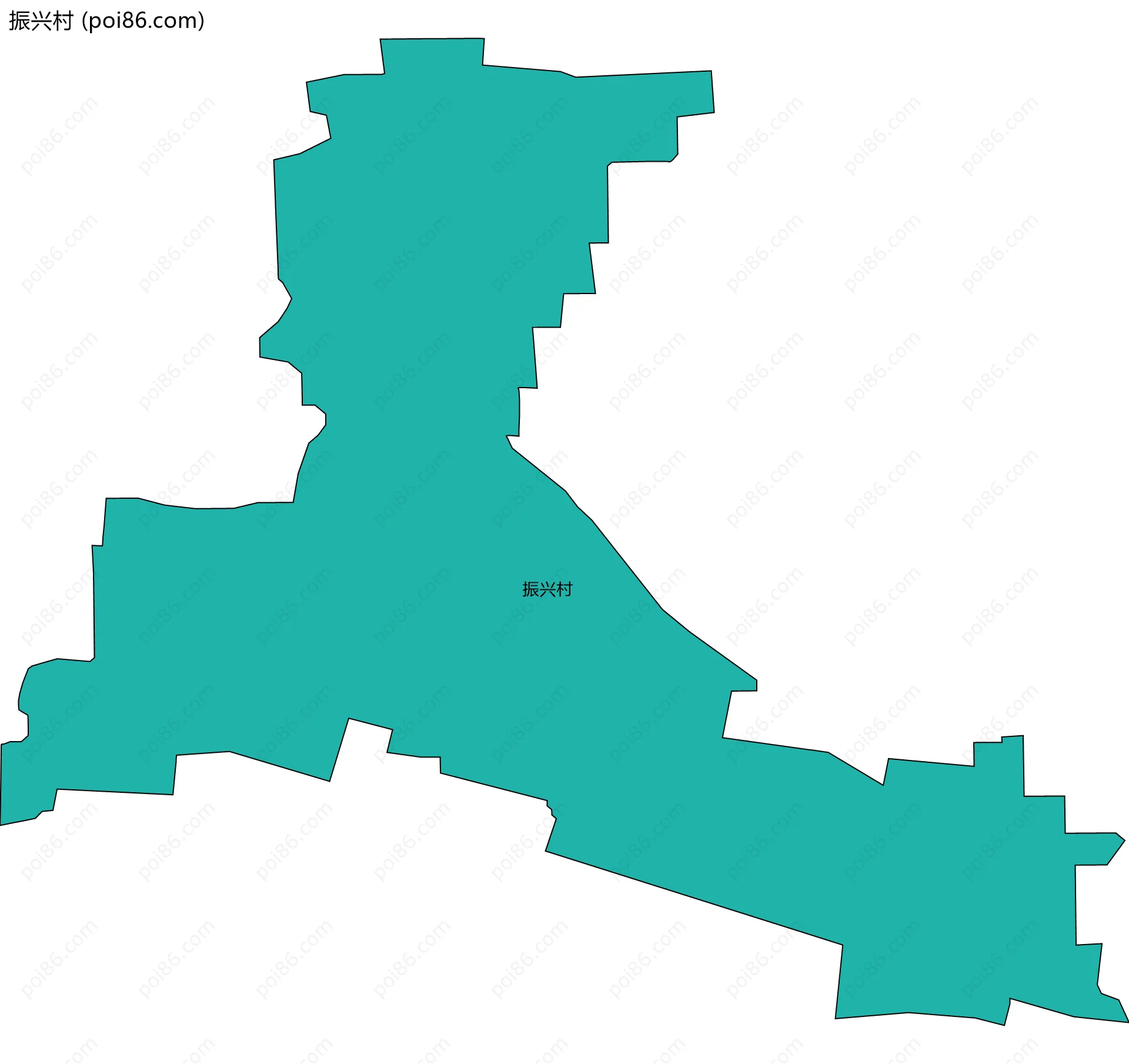 振兴村边界地图