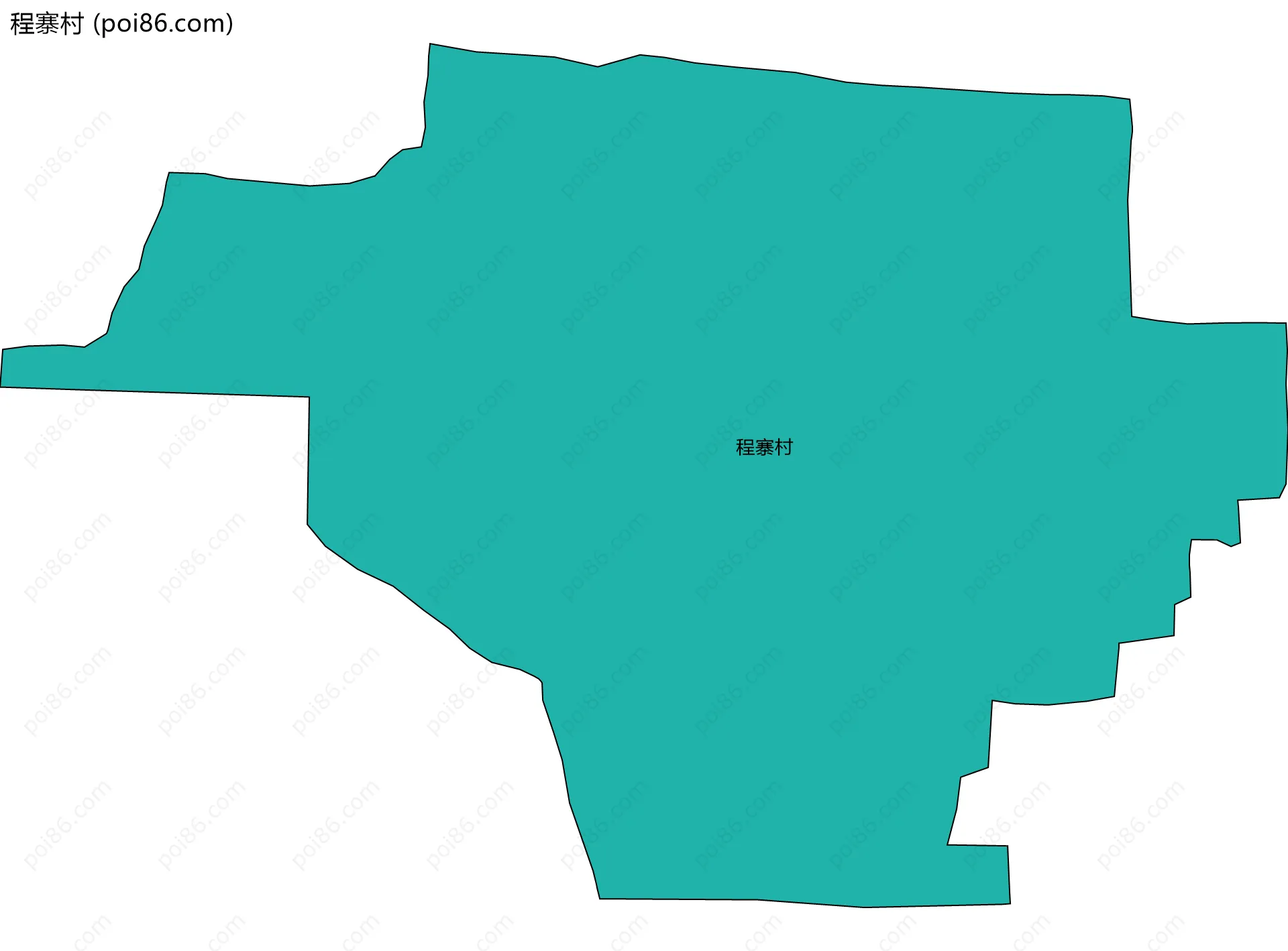 程寨村边界地图
