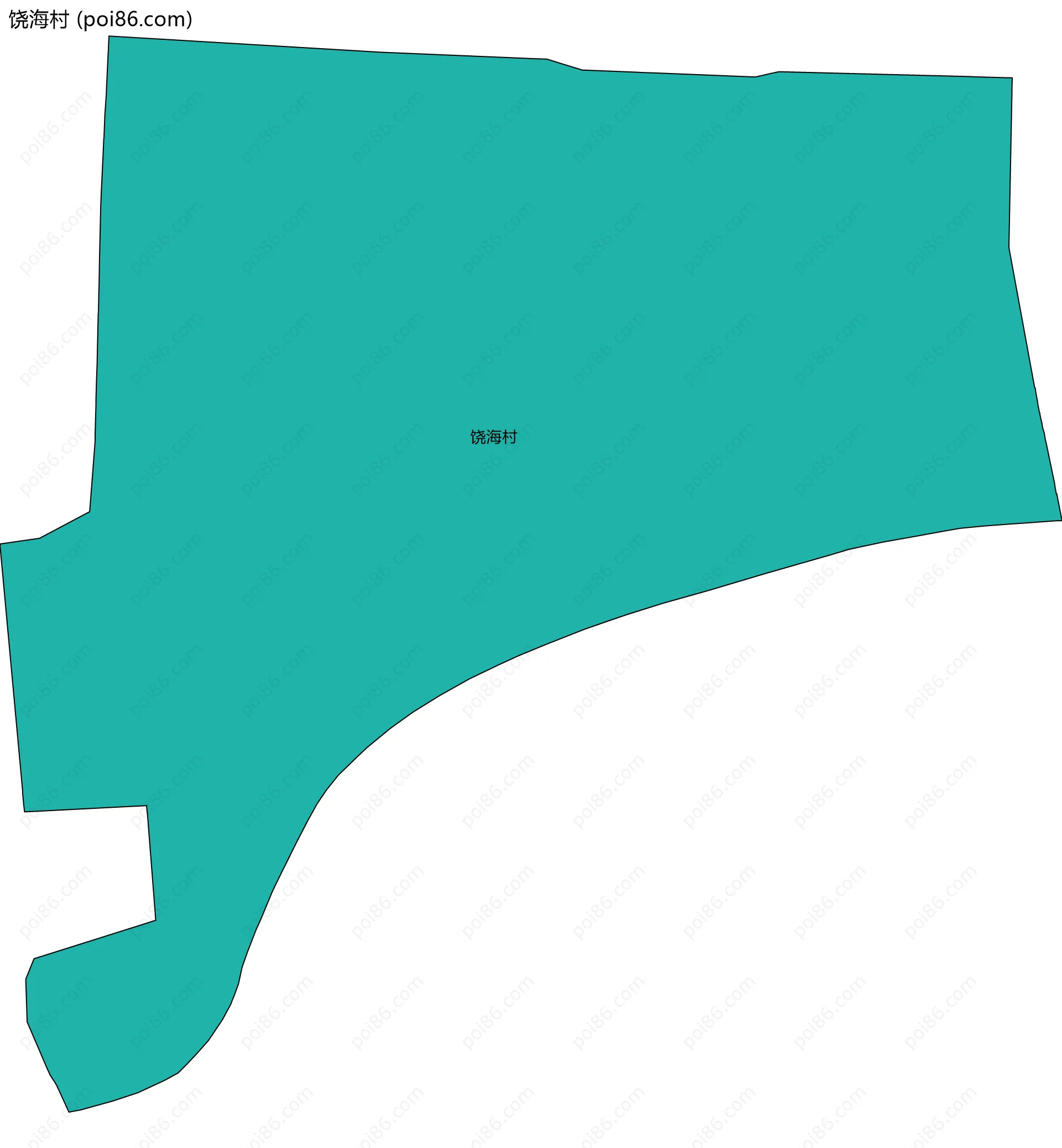 饶海村边界地图