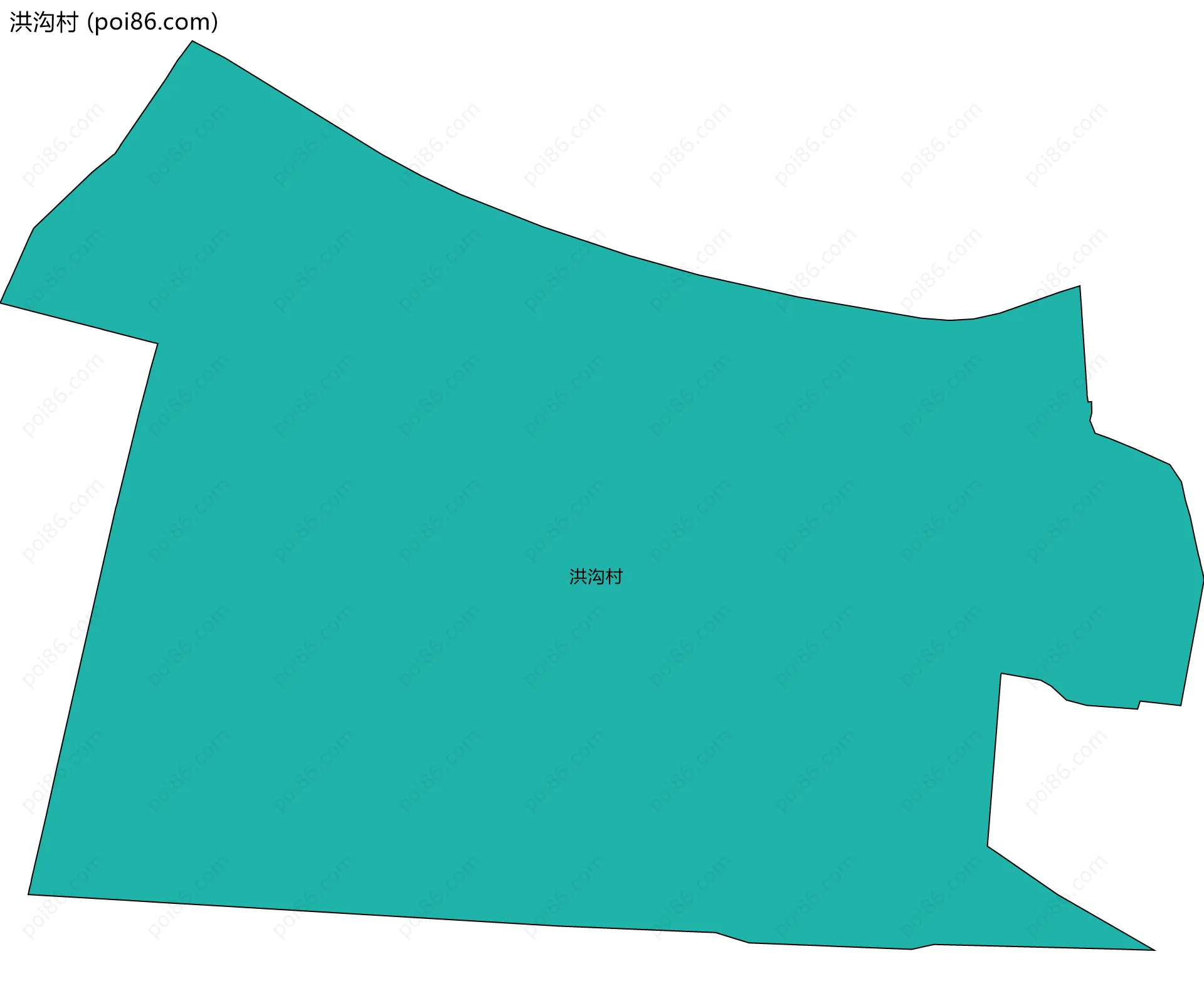 洪沟村边界地图