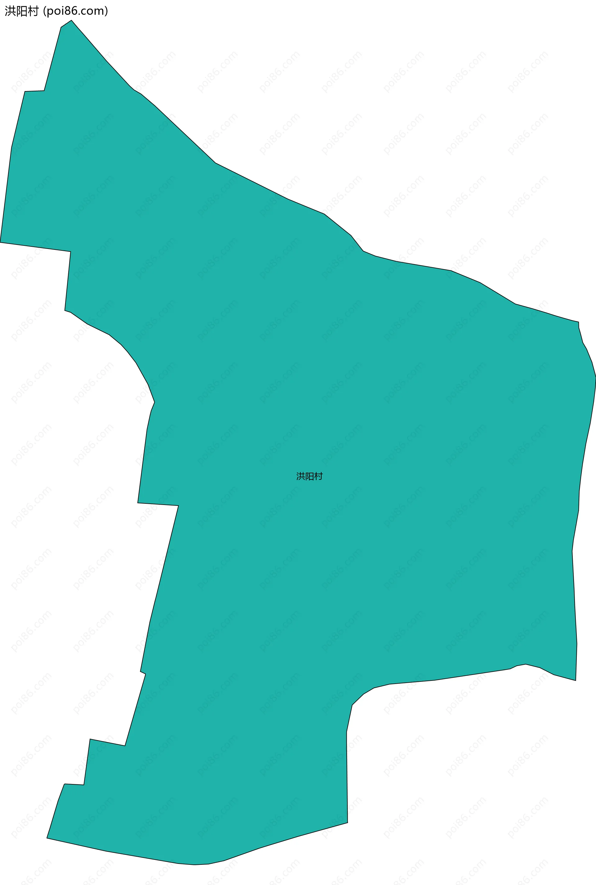 洪阳村边界地图