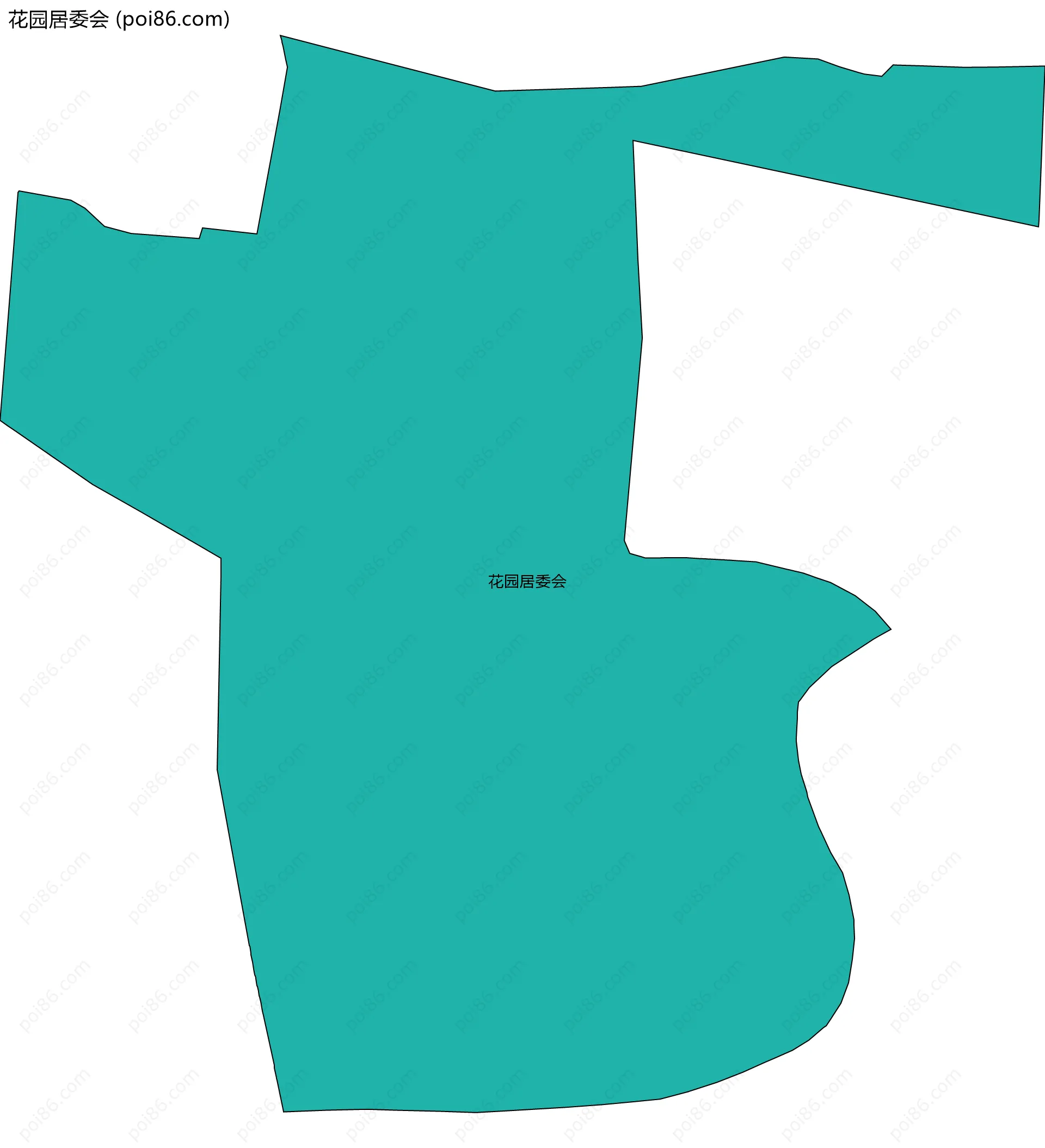 花园居委会边界地图