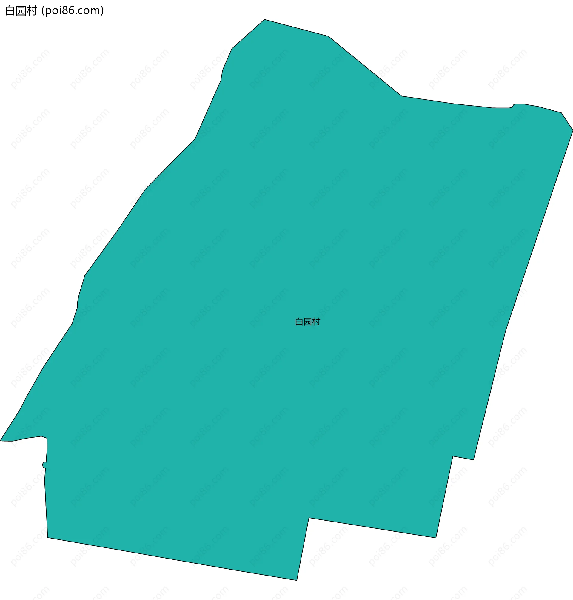 白园村边界地图