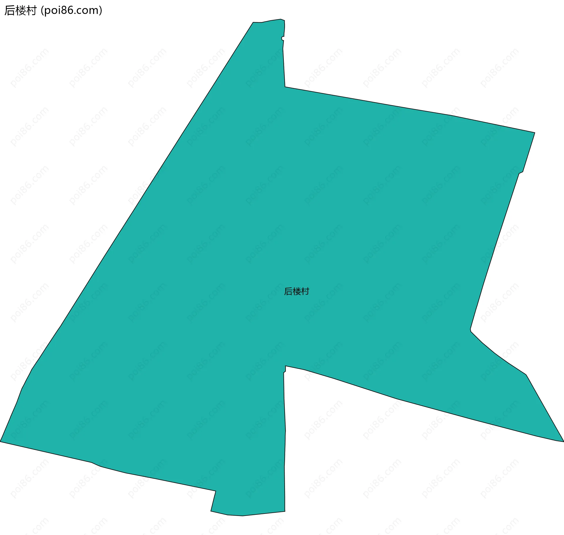 后楼村边界地图