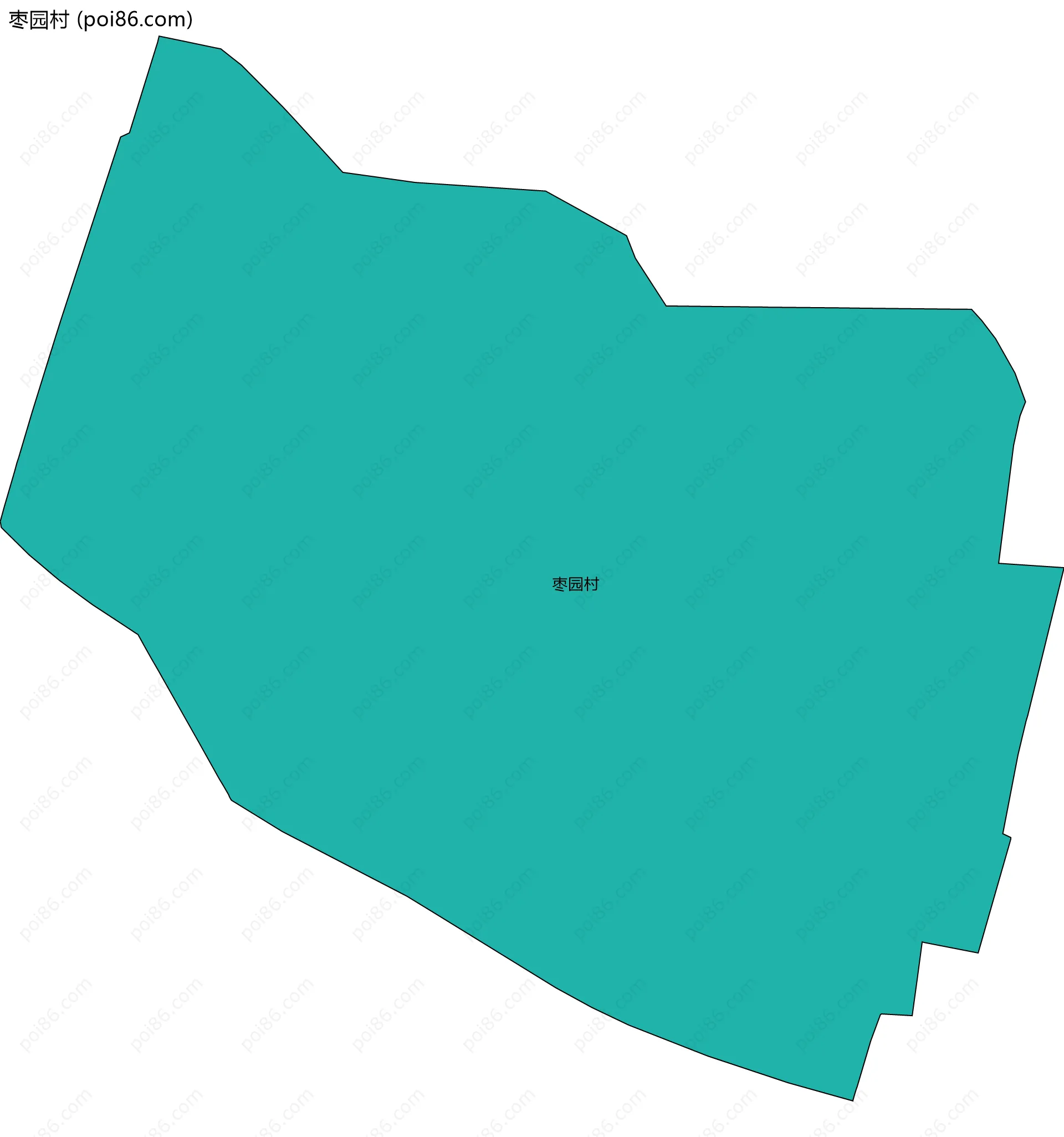 枣园村边界地图