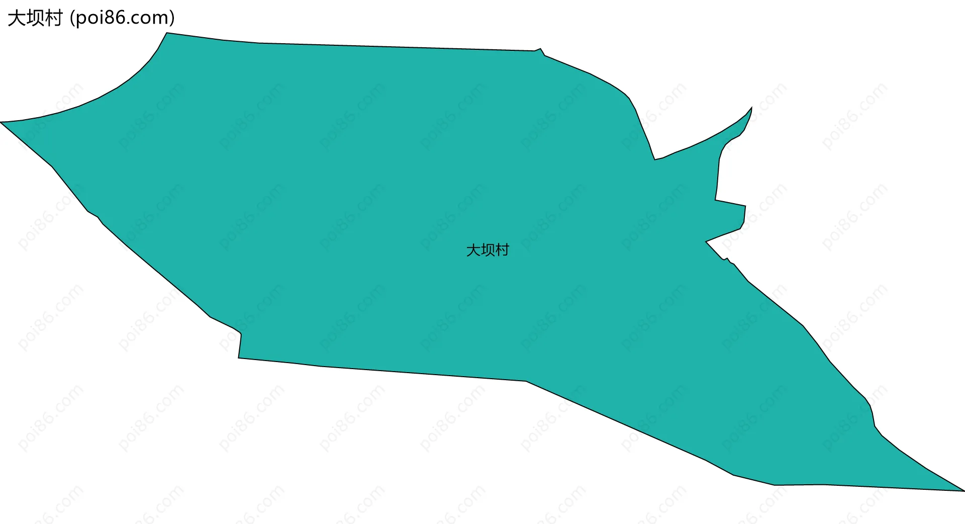 大坝村边界地图