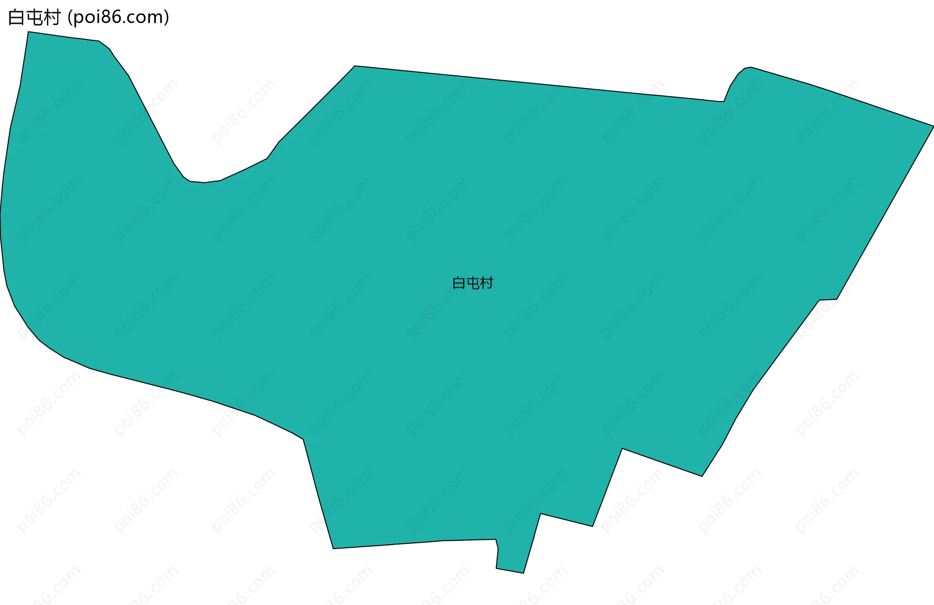 白屯村边界地图