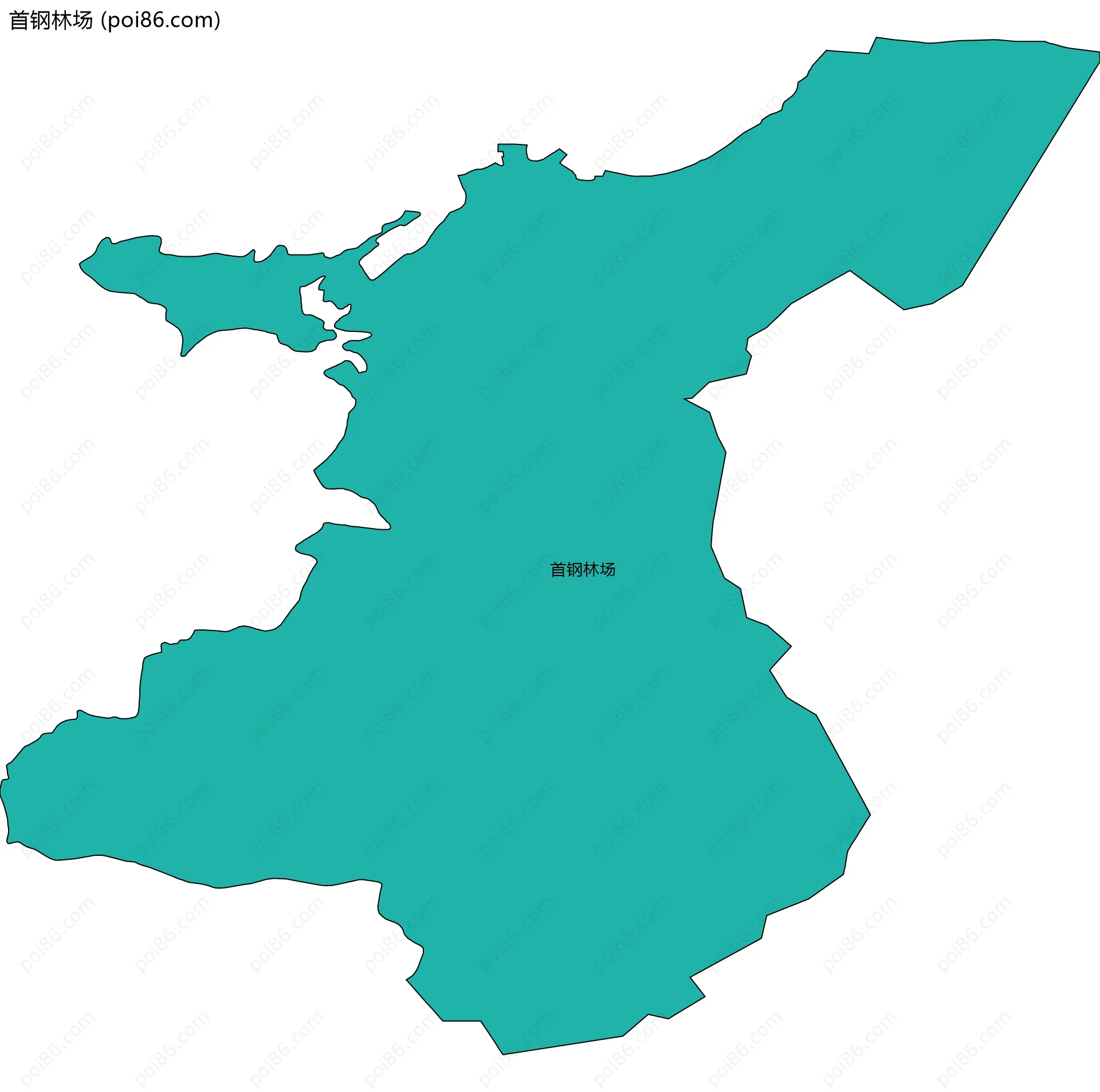 首钢林场边界地图