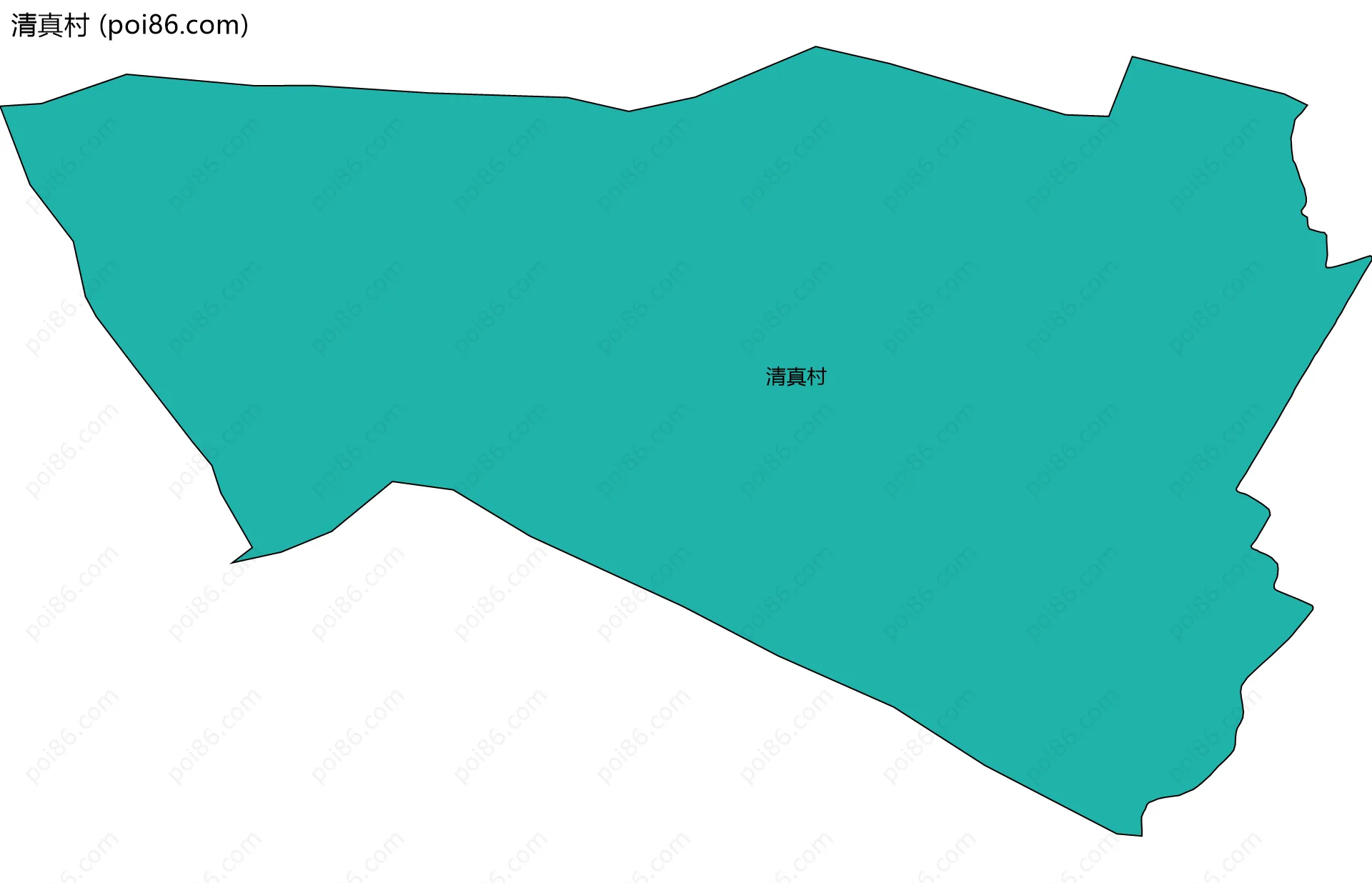 清真村边界地图