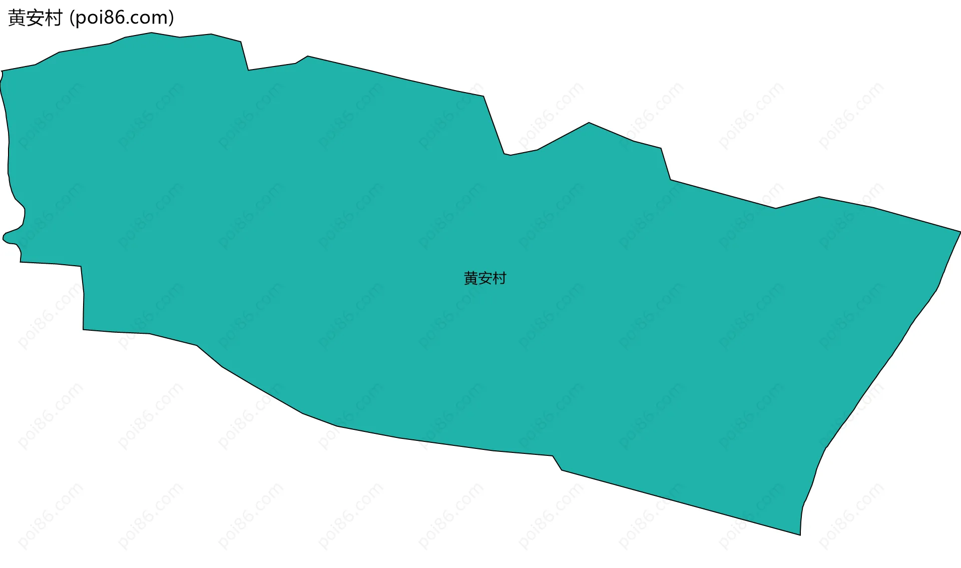 黄安村边界地图