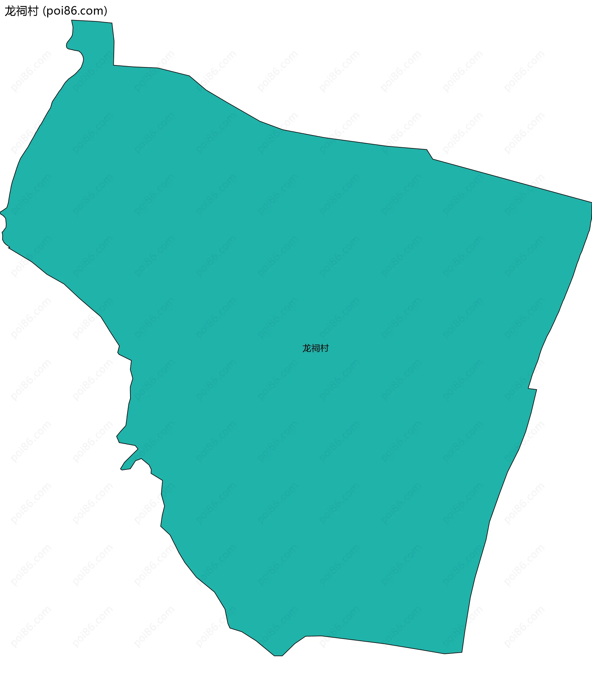 龙祠村边界地图