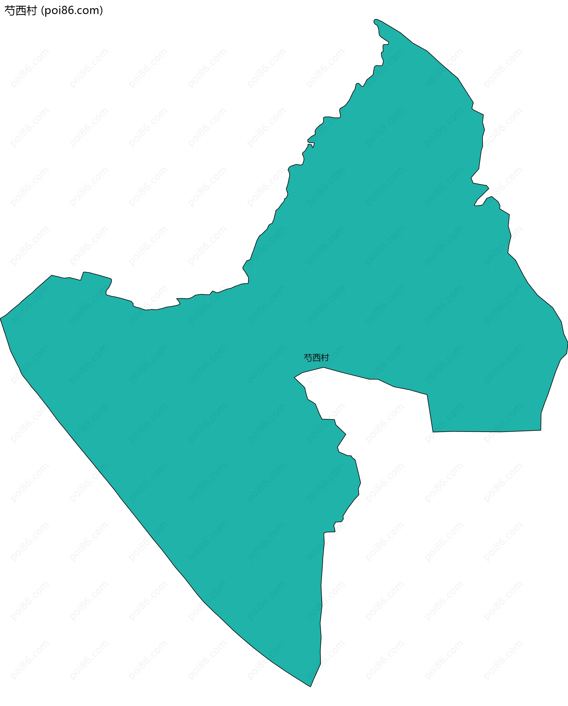 芍西村边界地图